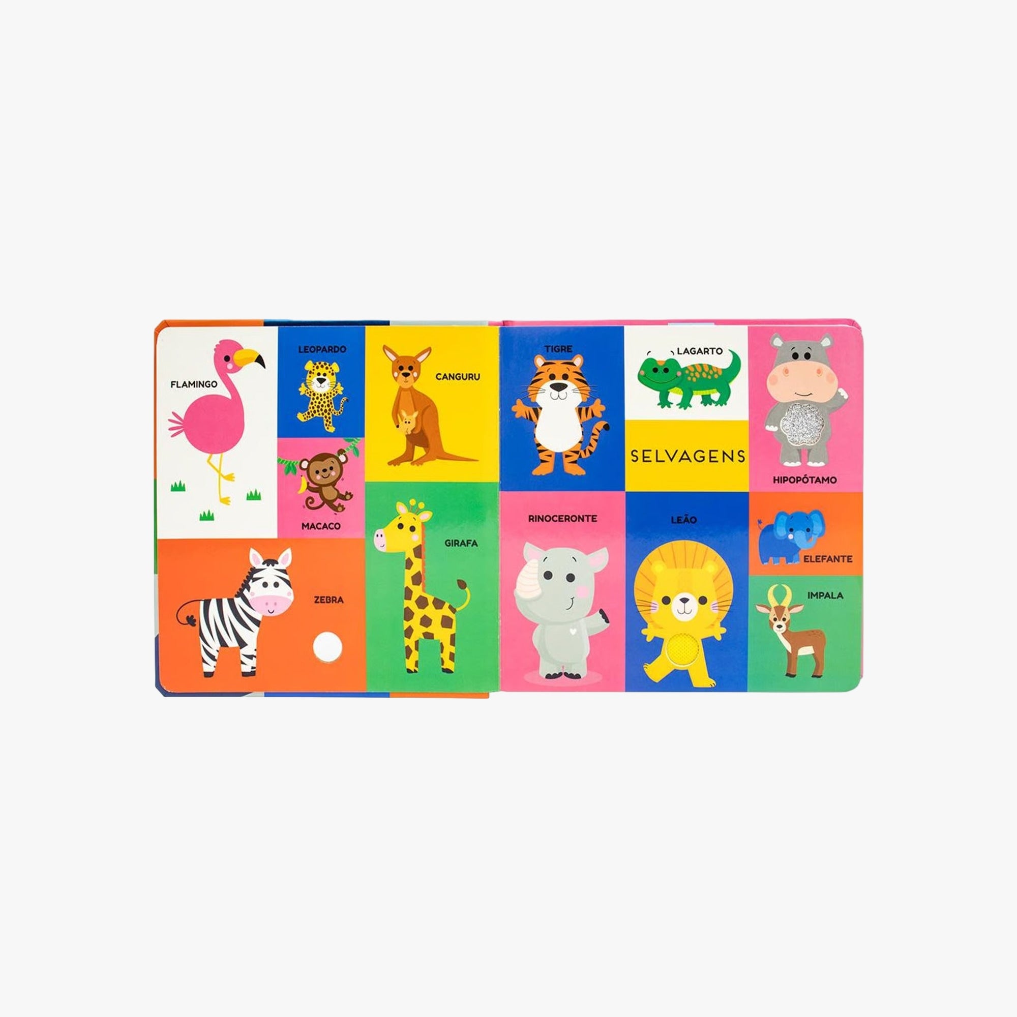 Livro 100 Primeiras Palavras Toque e Sinta Animais