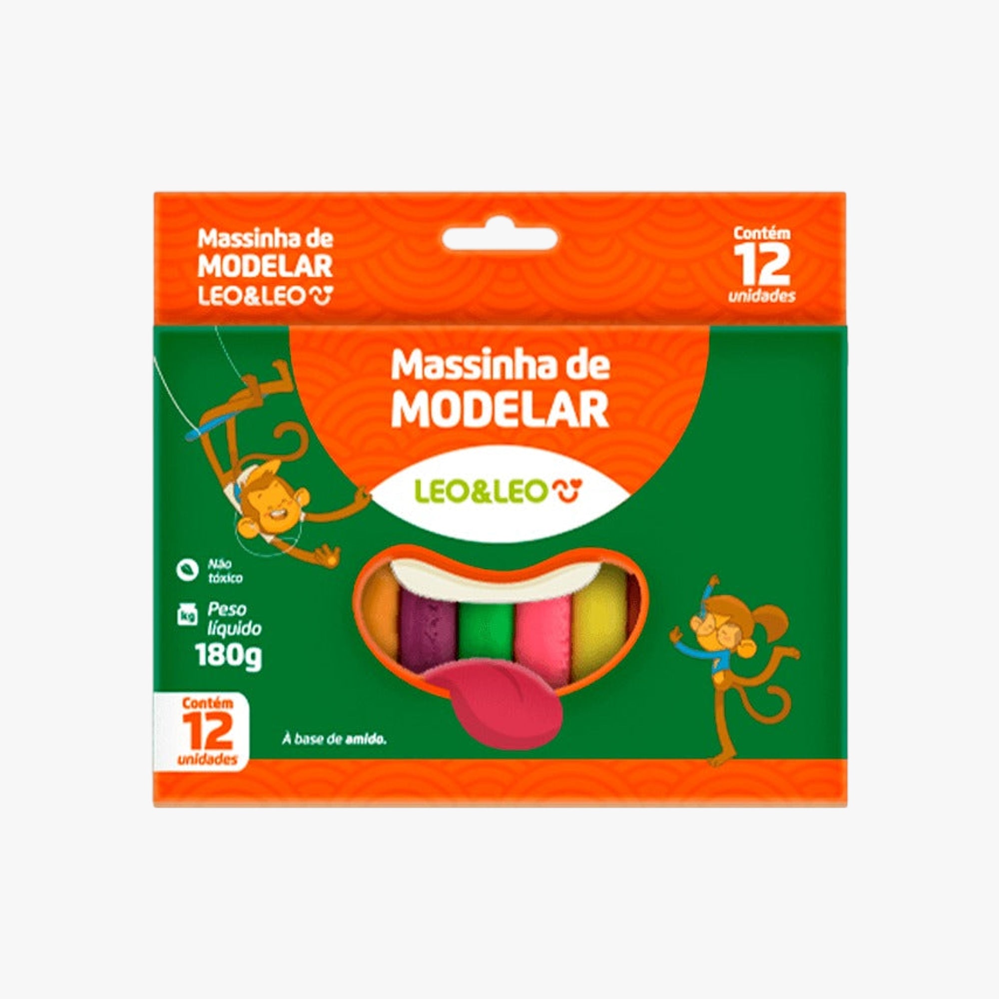 Massinha de Modelar Infantil com 12 Cores