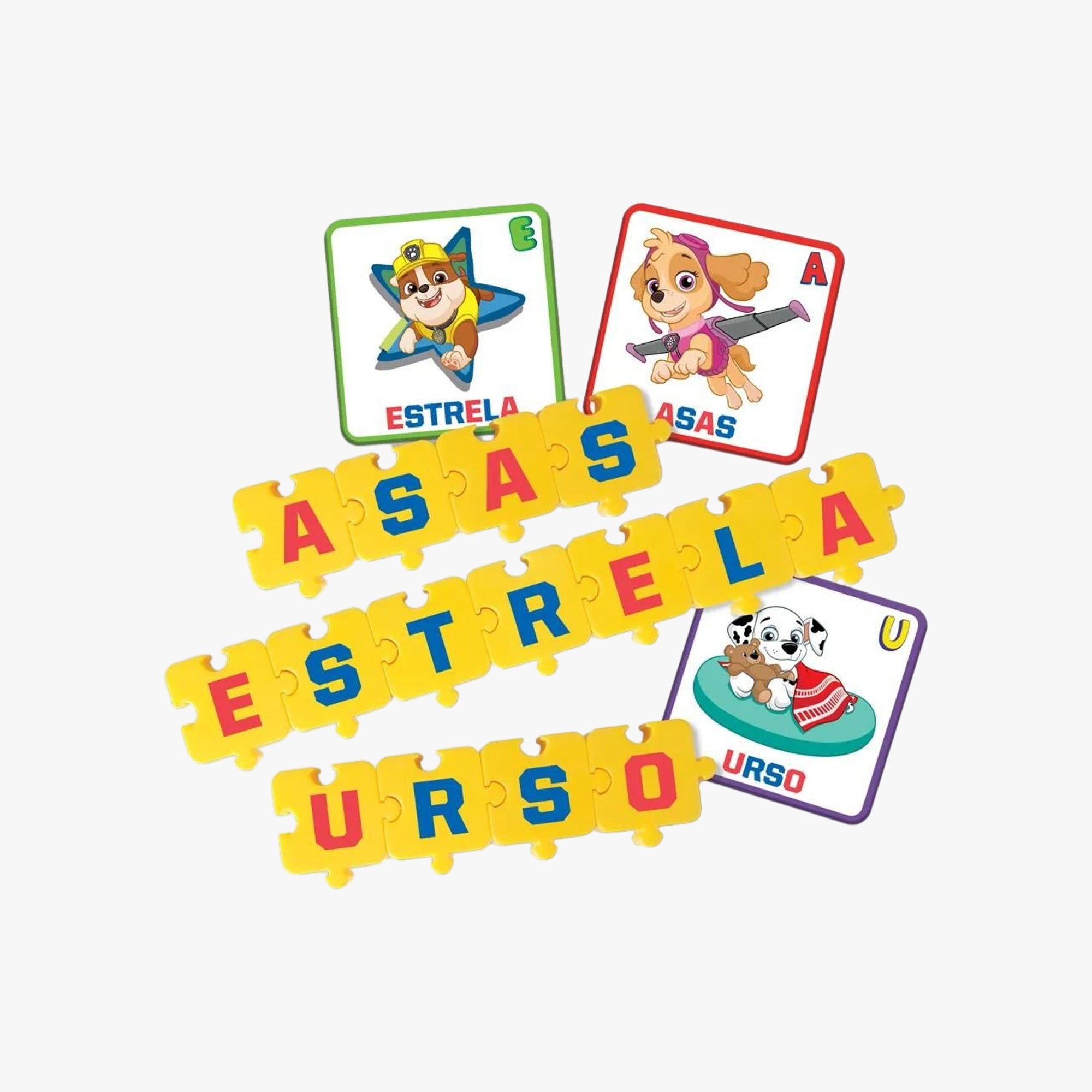 Brinquedo Pedagógico Monta Palavras Patrulha Canina
