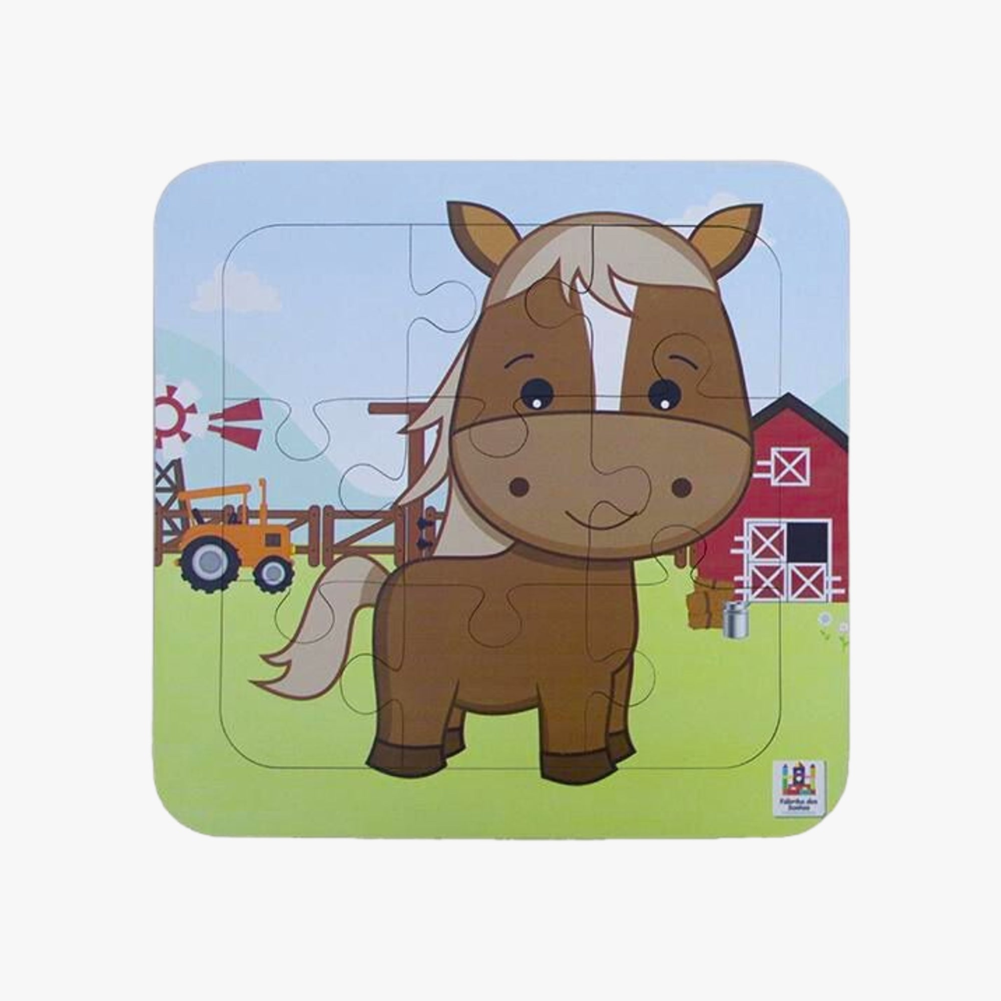 Quebra-Cabeça Infantil 9 Peças Cavalo