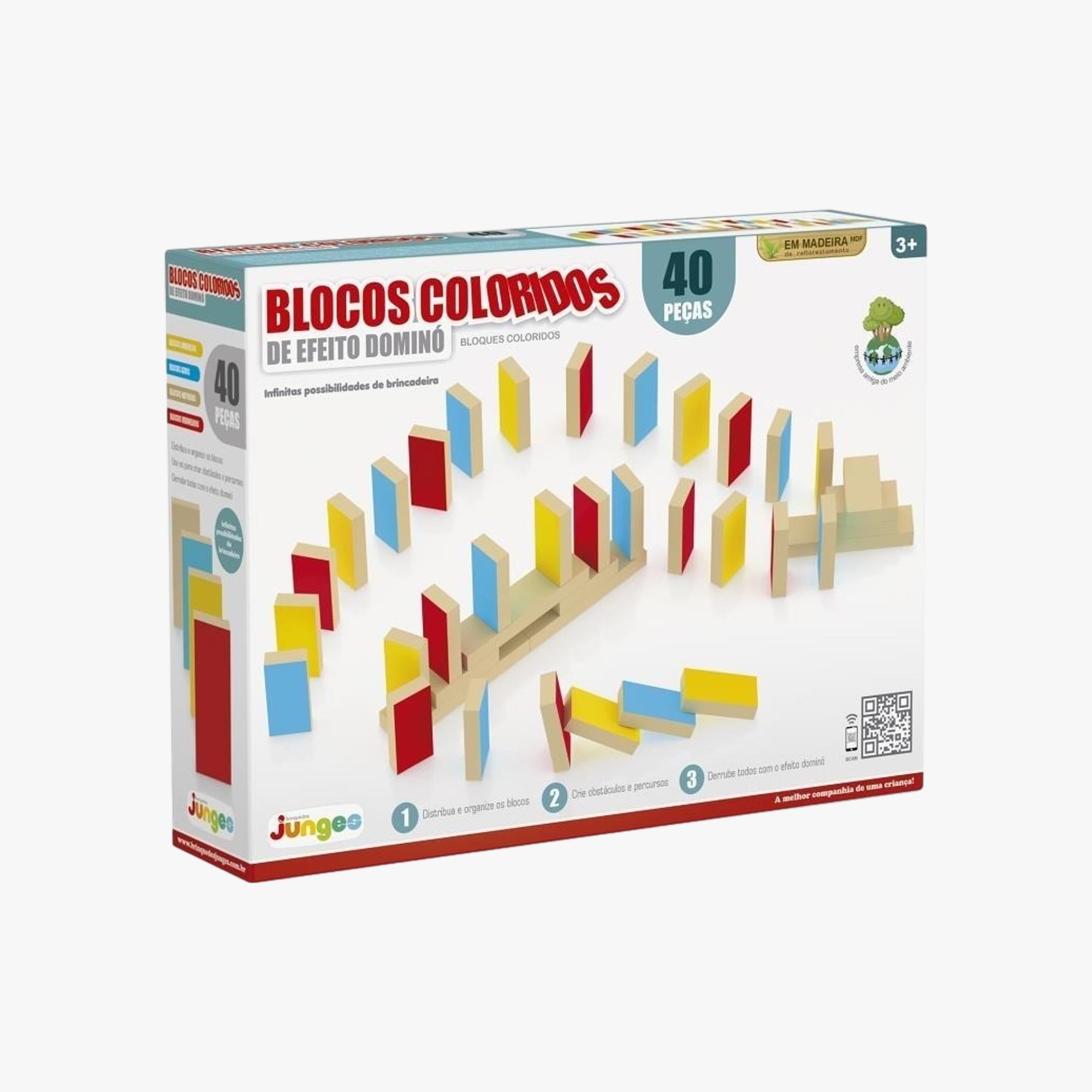 Brinquedo Infantil Blocos Coloridos 40 Peças