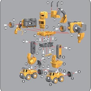 Carrinho Robô Construbots - Monta Desmonta 5 em 1