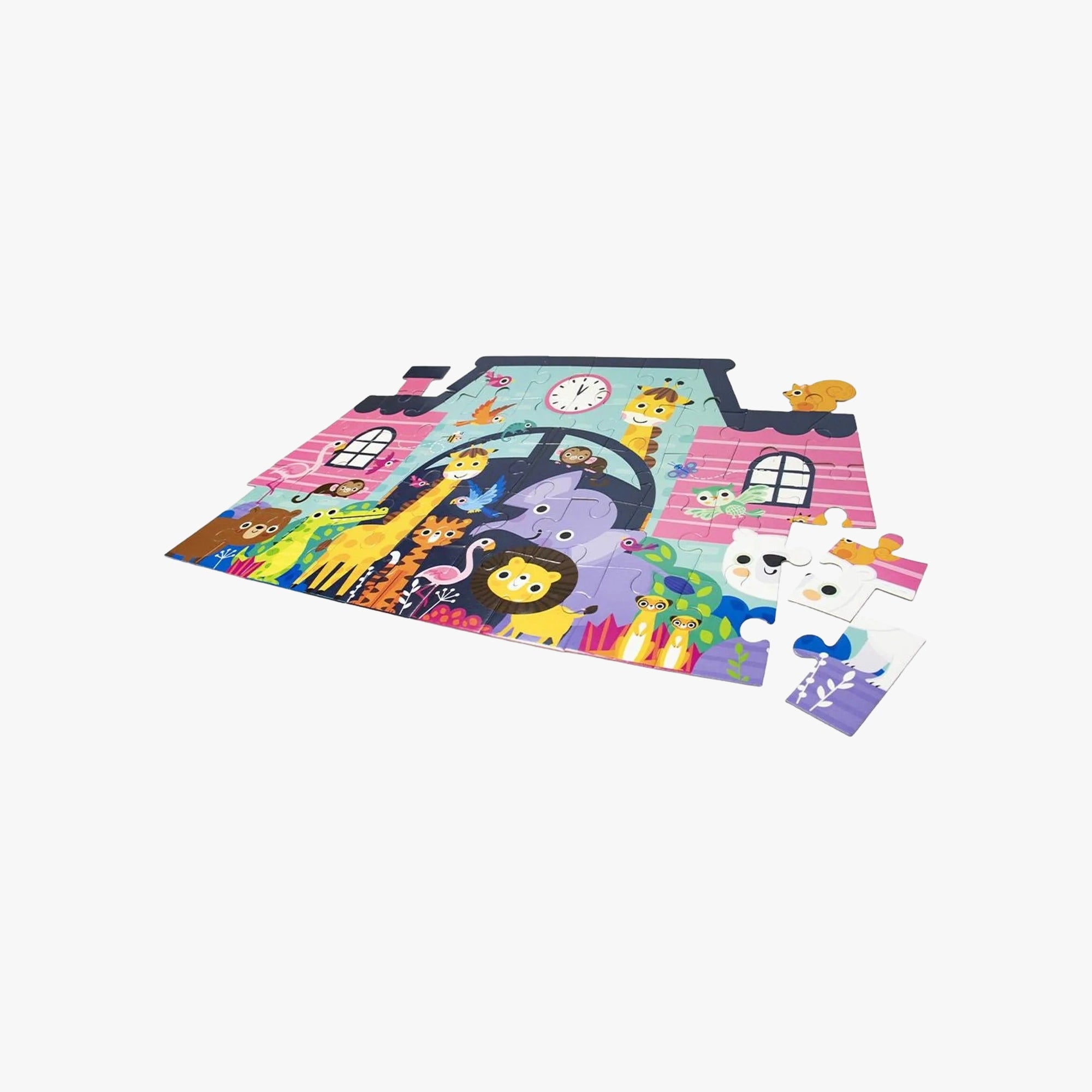 Kit Infantil Livro + Quebra-Cabeça Zoológico