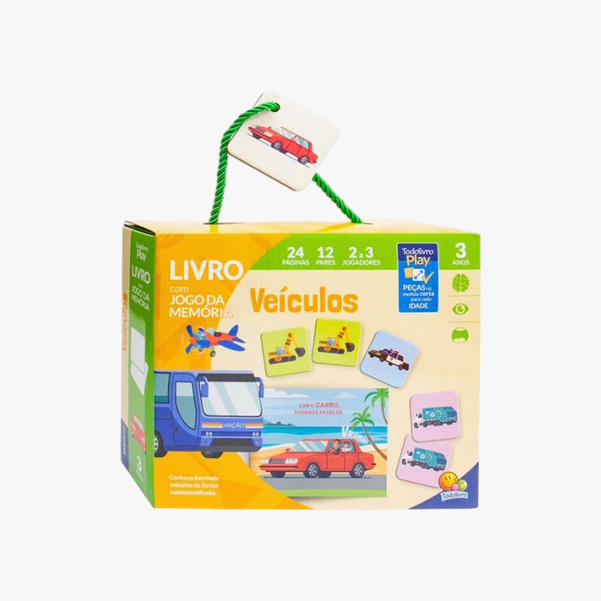 Kit Jogo da Memória e Livro Veículos