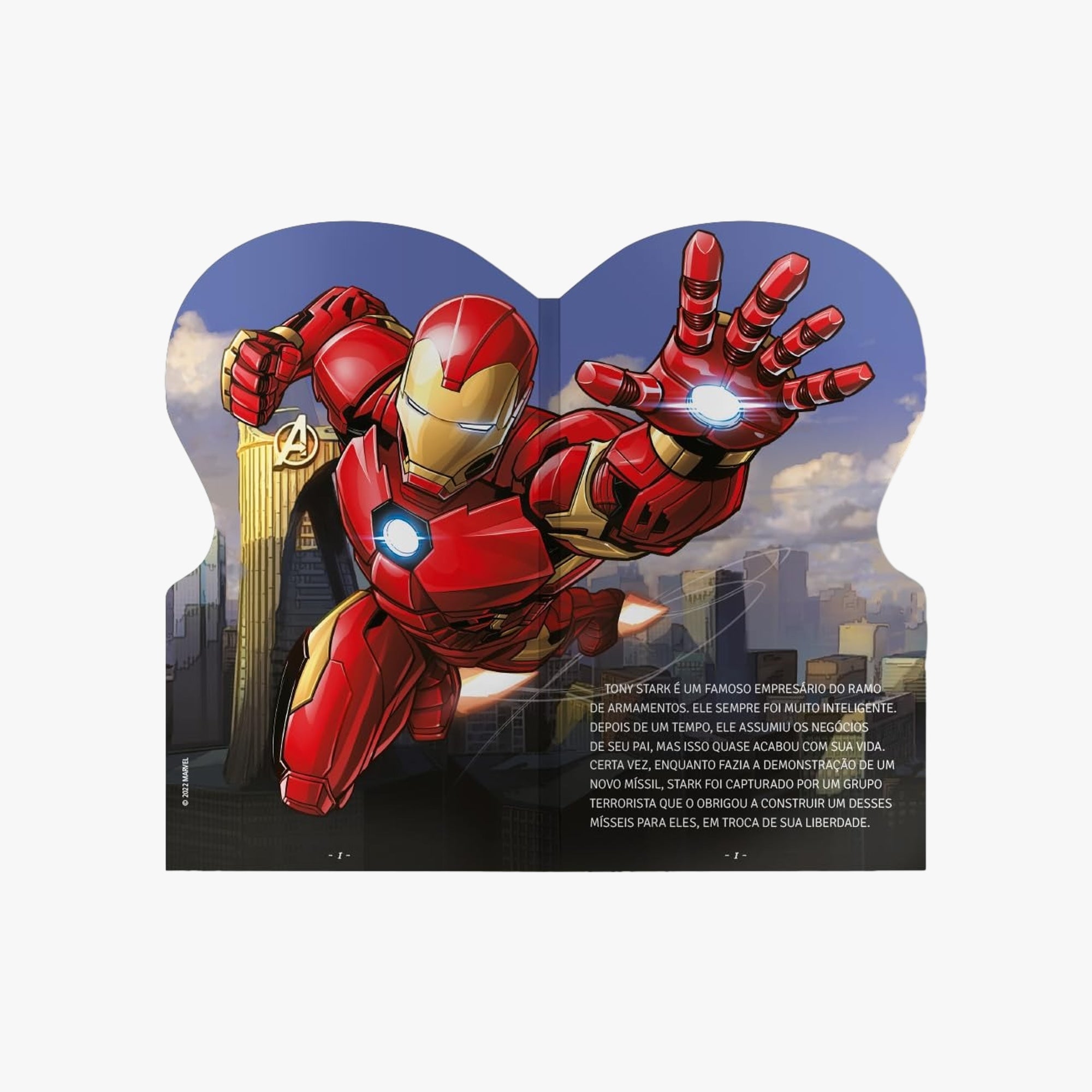 Livro Pop Cartonado Recortado Homem de Ferro