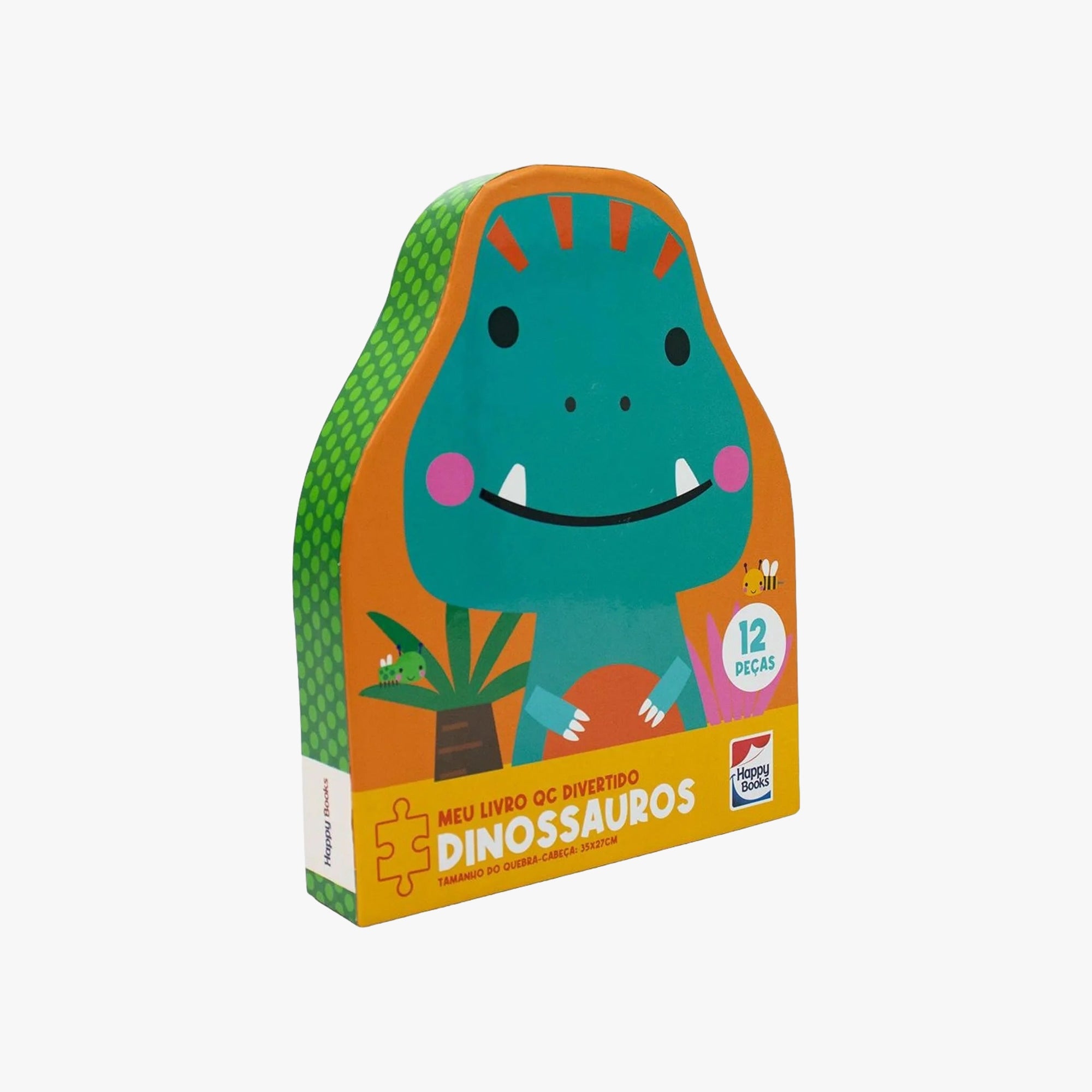 Kit Infantil Livro + Quebra-Cabeça de Dinossauros