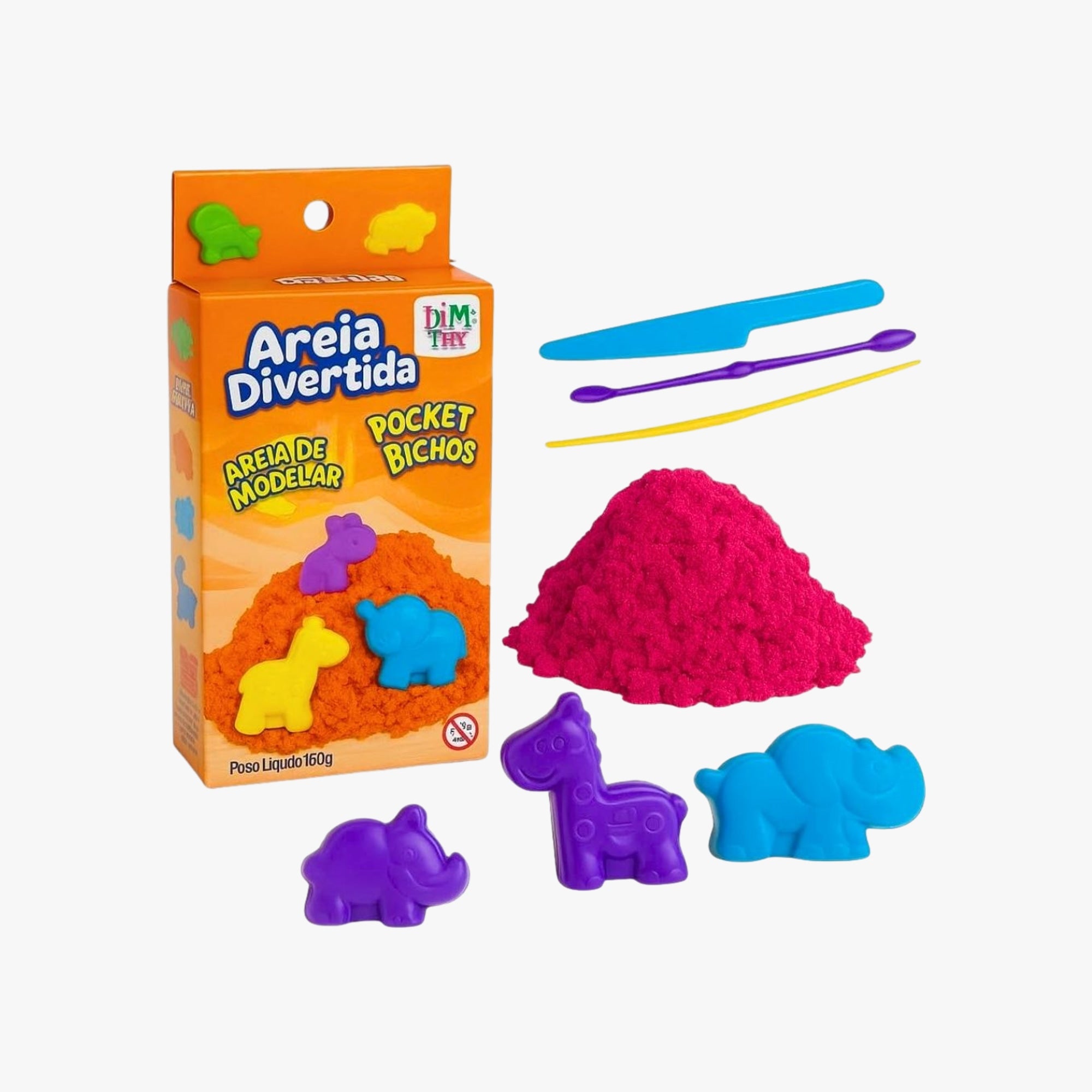 Brinquedo Infantil Areia Mágica Bichinhos