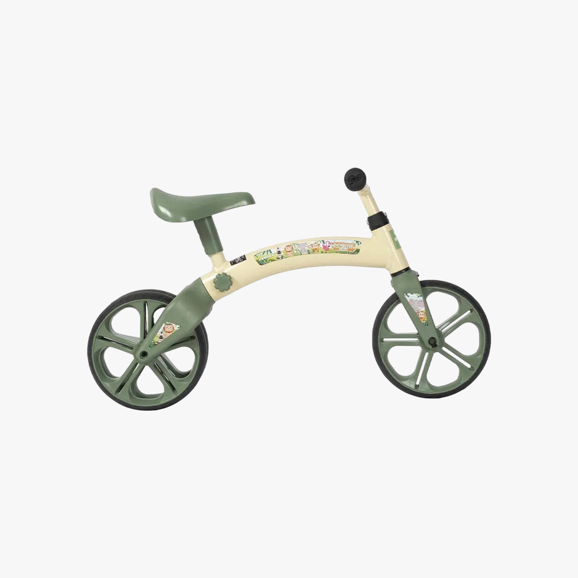 Bicicleta Balance Baby Safari Bege e Verde Militar