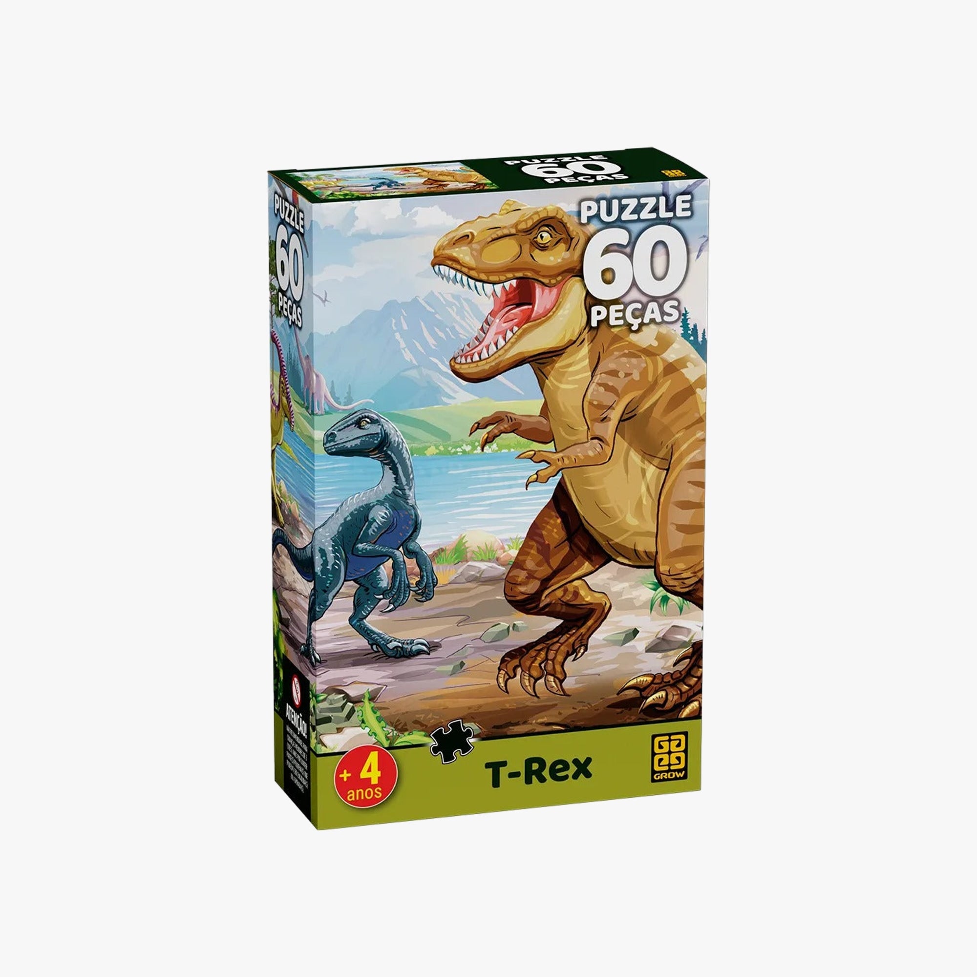 Quebra-Cabeça Infantil T-Rex 60 Peças - Grow