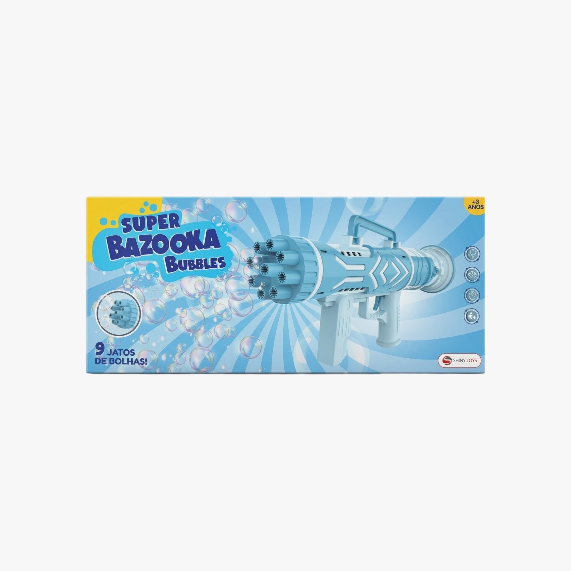 Brinquedo Infantil Lançador de Bolha Azul