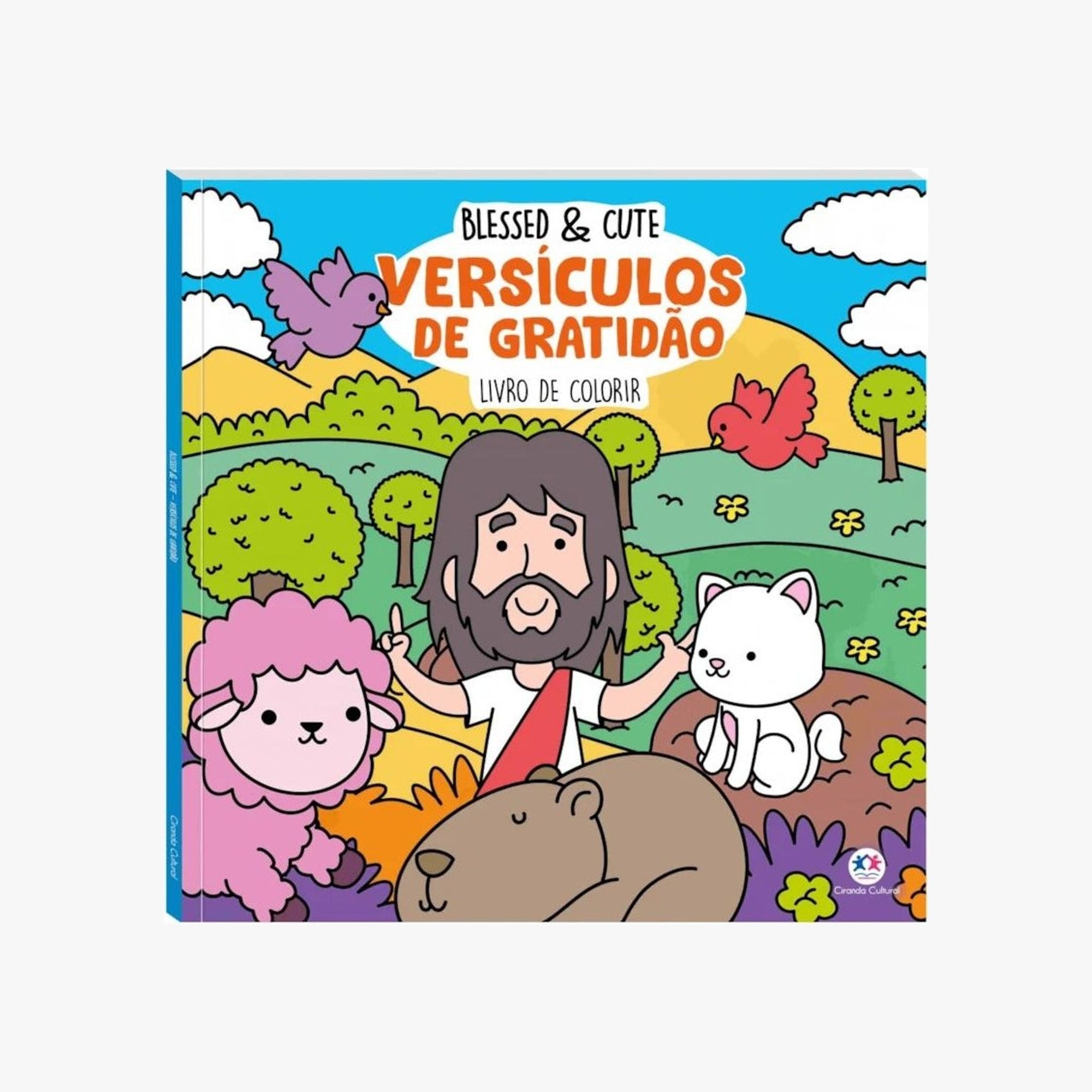 Blessed e Cute - Versículos de Gratidão Para Colorir