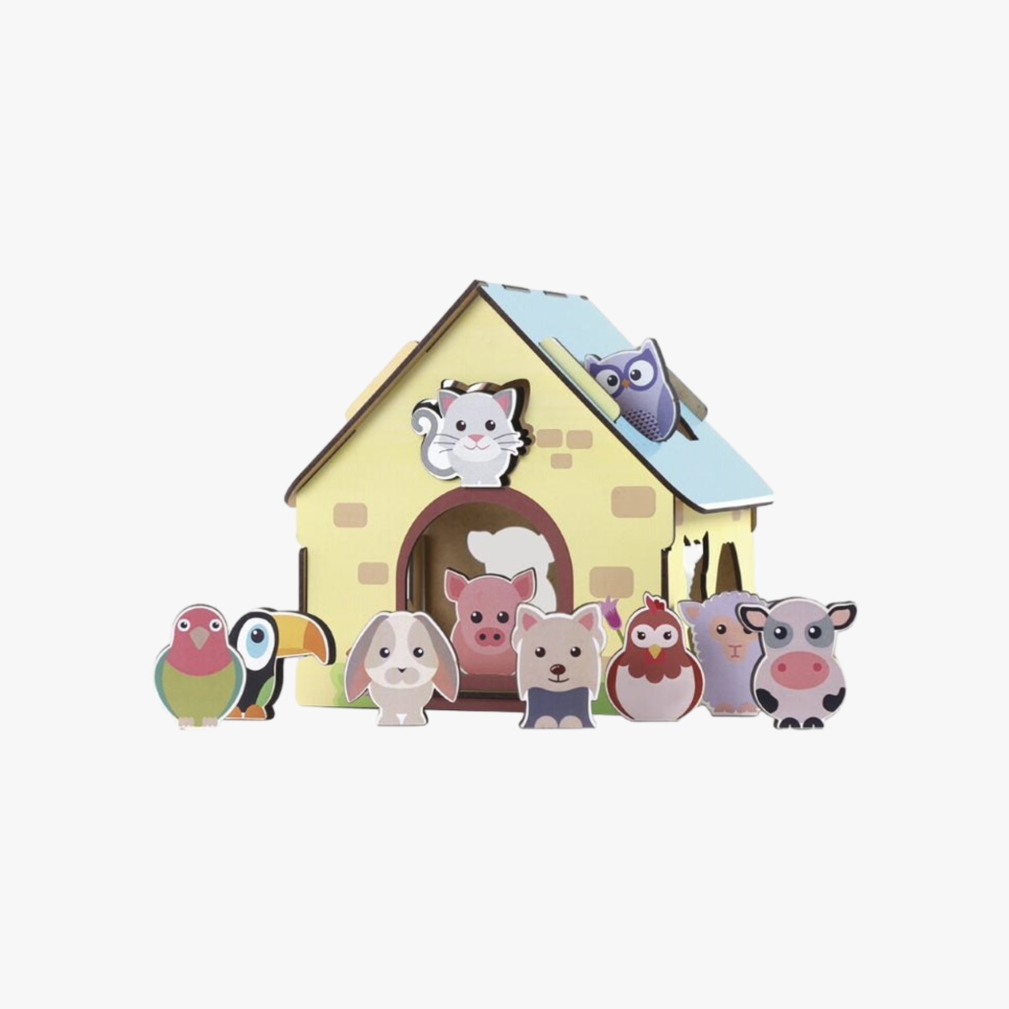 Quabra-Cabeça 3D Passa Figuras Animais da Fazenda