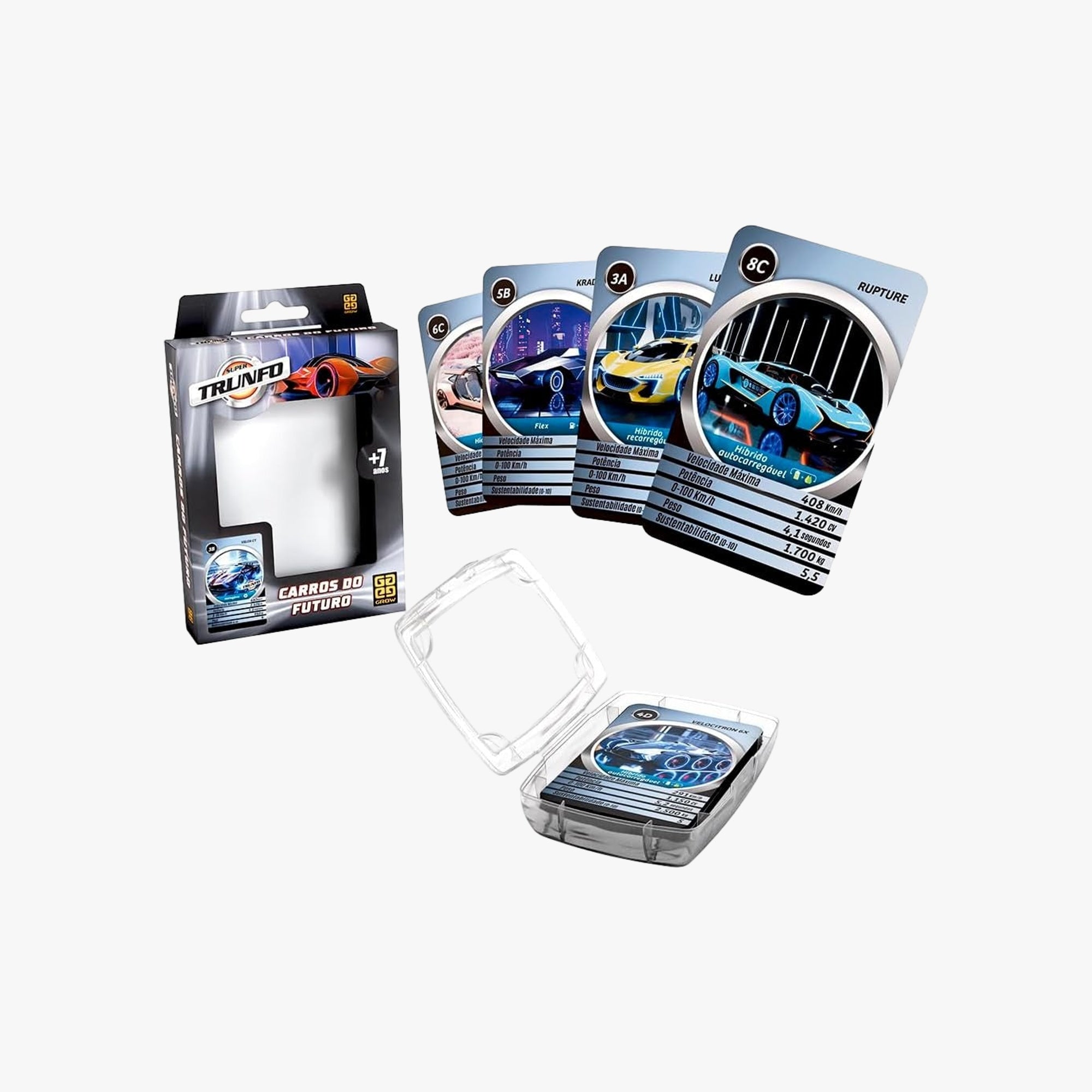 Jogo de Cartas Super Trunfo Carros do Futuro