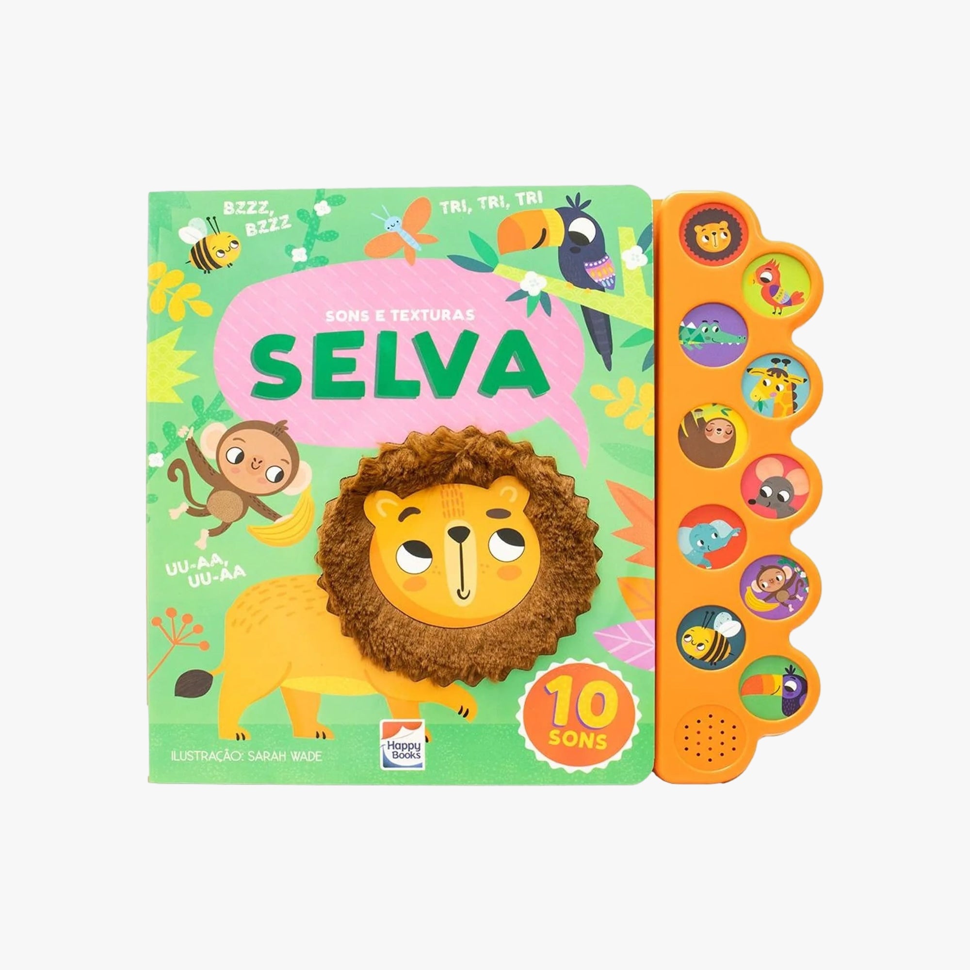 Livro Infantil Sons e Texturas Selva