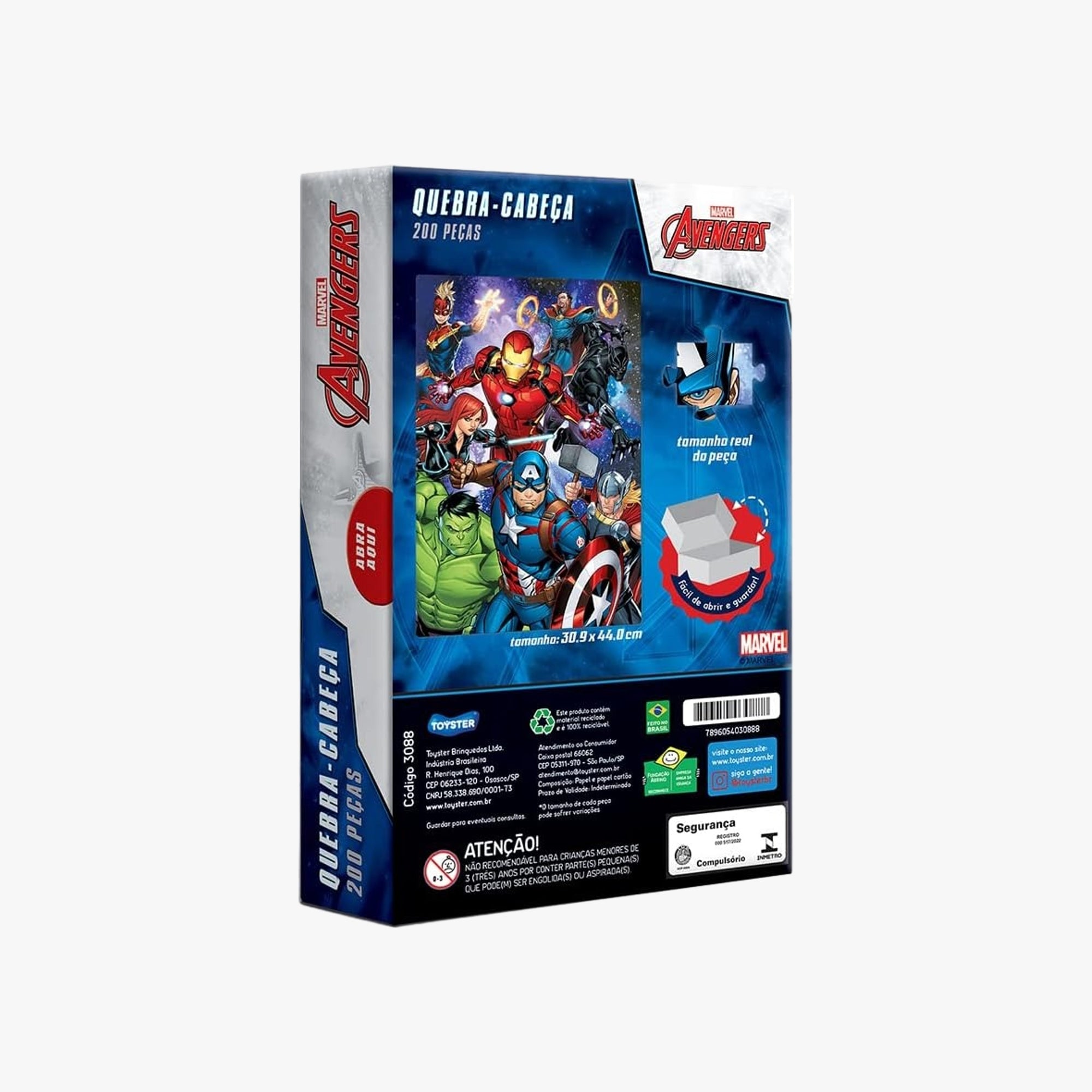 Quebra-Cabeça Vingadores Marvel 200 Peças