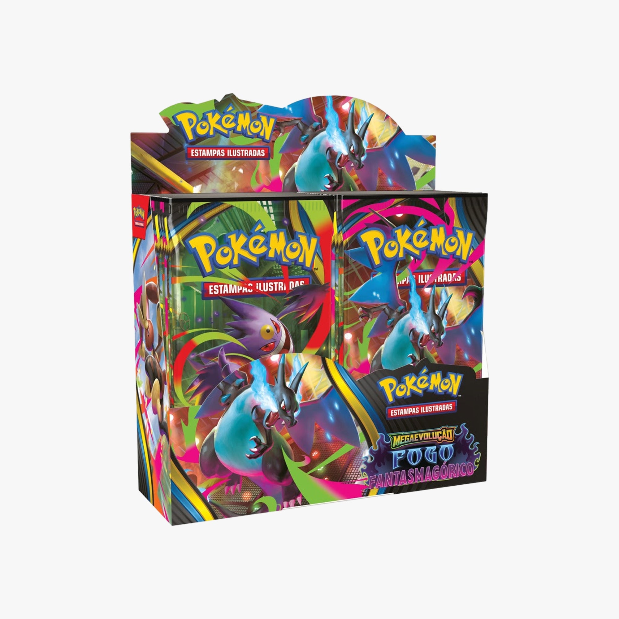 Cartinha Pokémon Sortida - Megaevolução Fogo Fantasmagórico