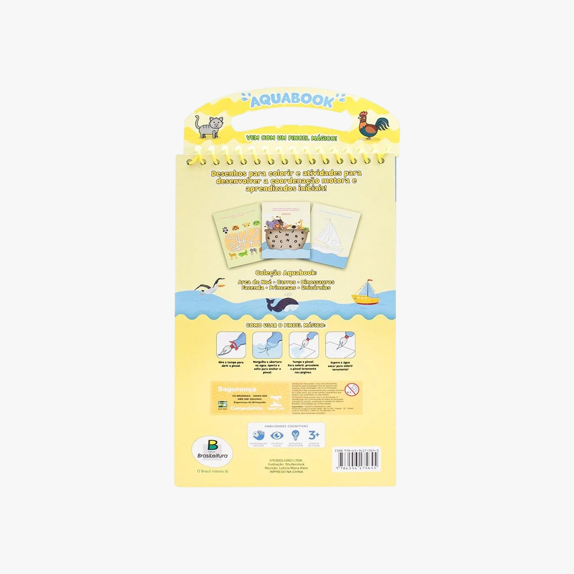 Livro Infantil Aquabook Com Atividade Arca de Nóe