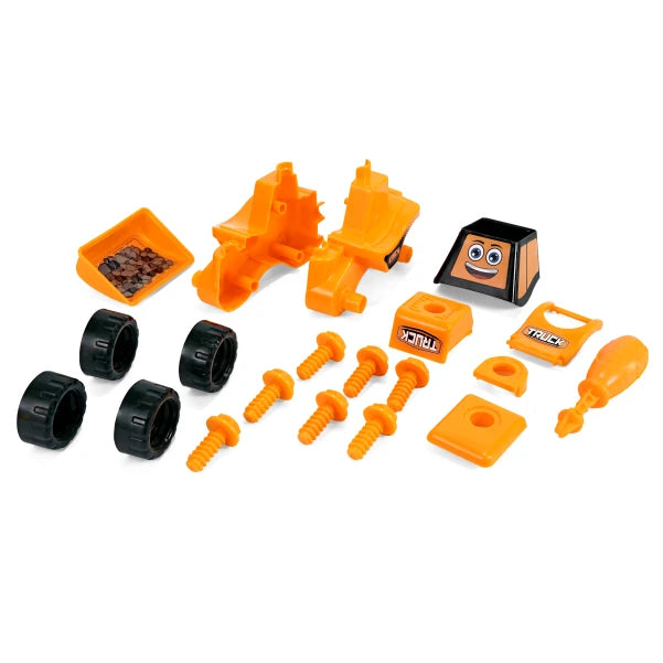 Kit Brinquedo Trator Truck Escavadeira Monta Desmonta