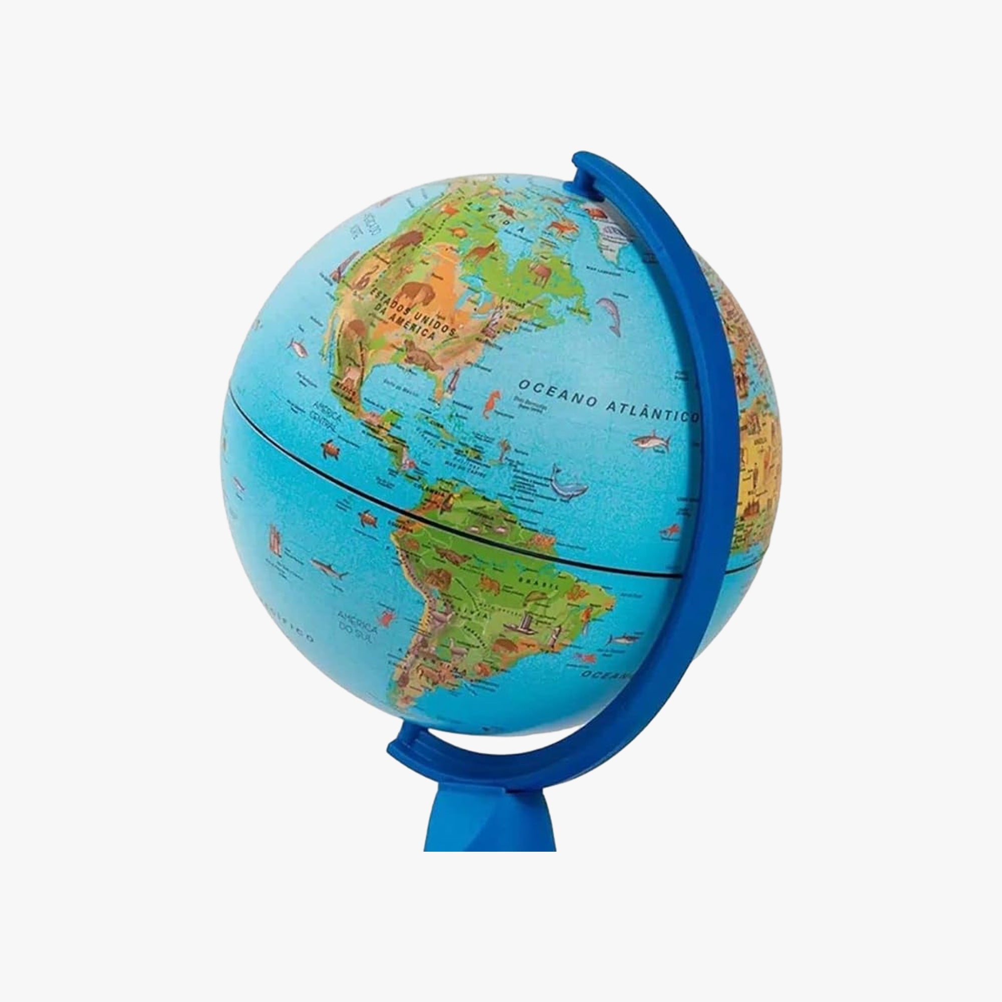 Mini Globo Terrestre Luminoso - Safári 16 cm