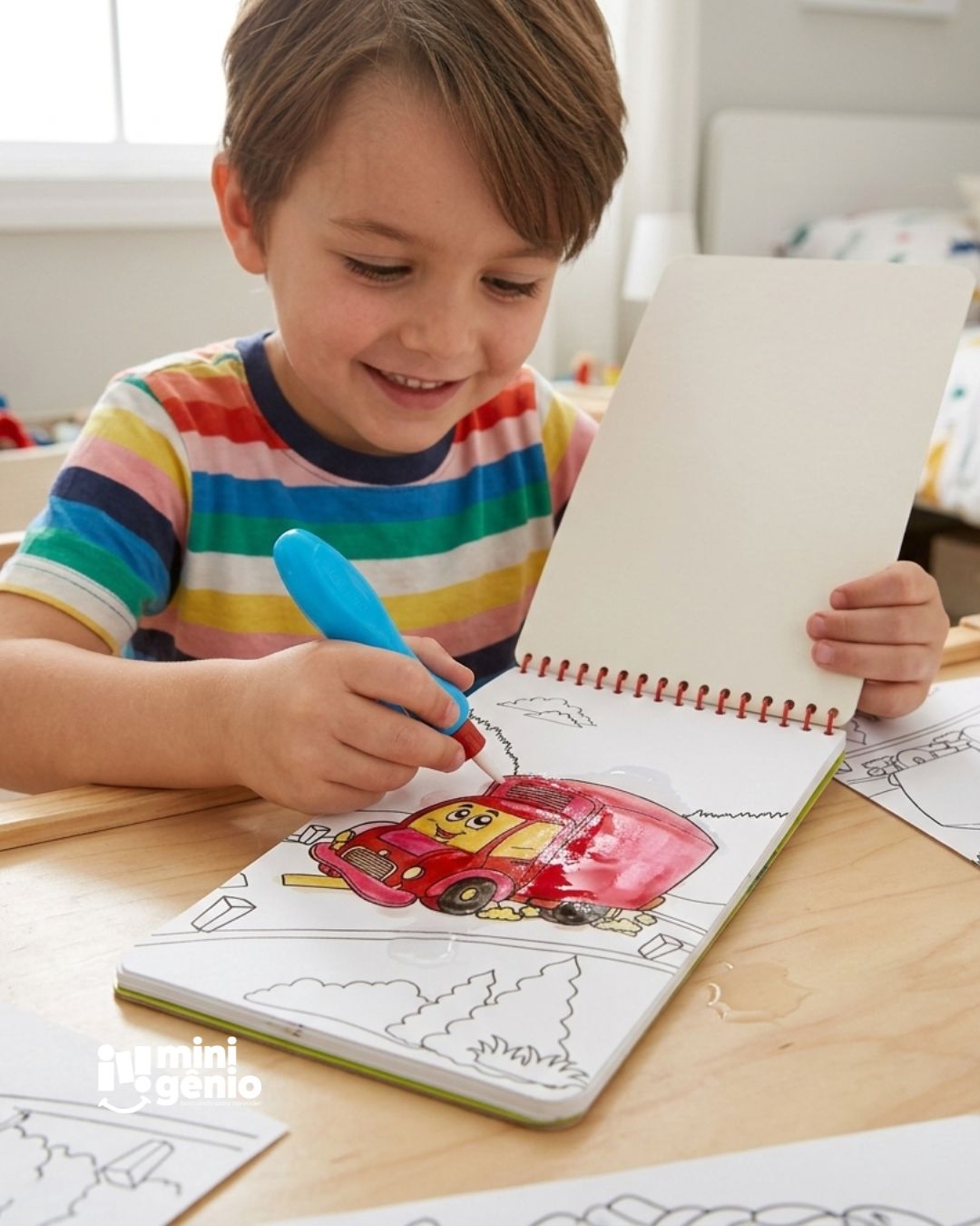 Kit com 3 Aquabook Meninos  Livro Pinta com Água e Apaga