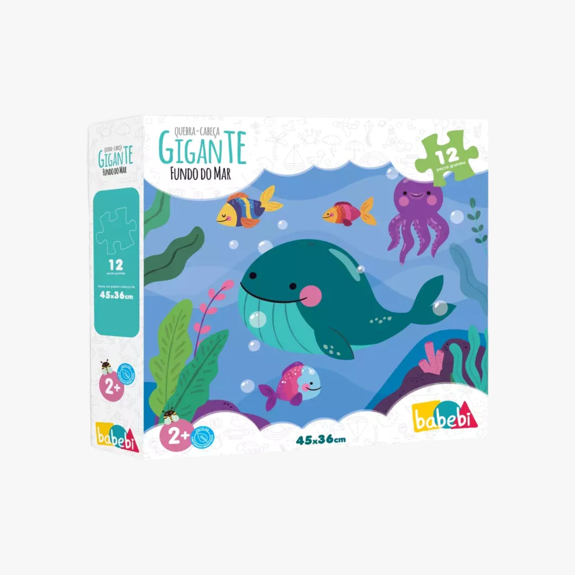 Quebra-Cabeça Infantil Gigante Fundo do Mar
