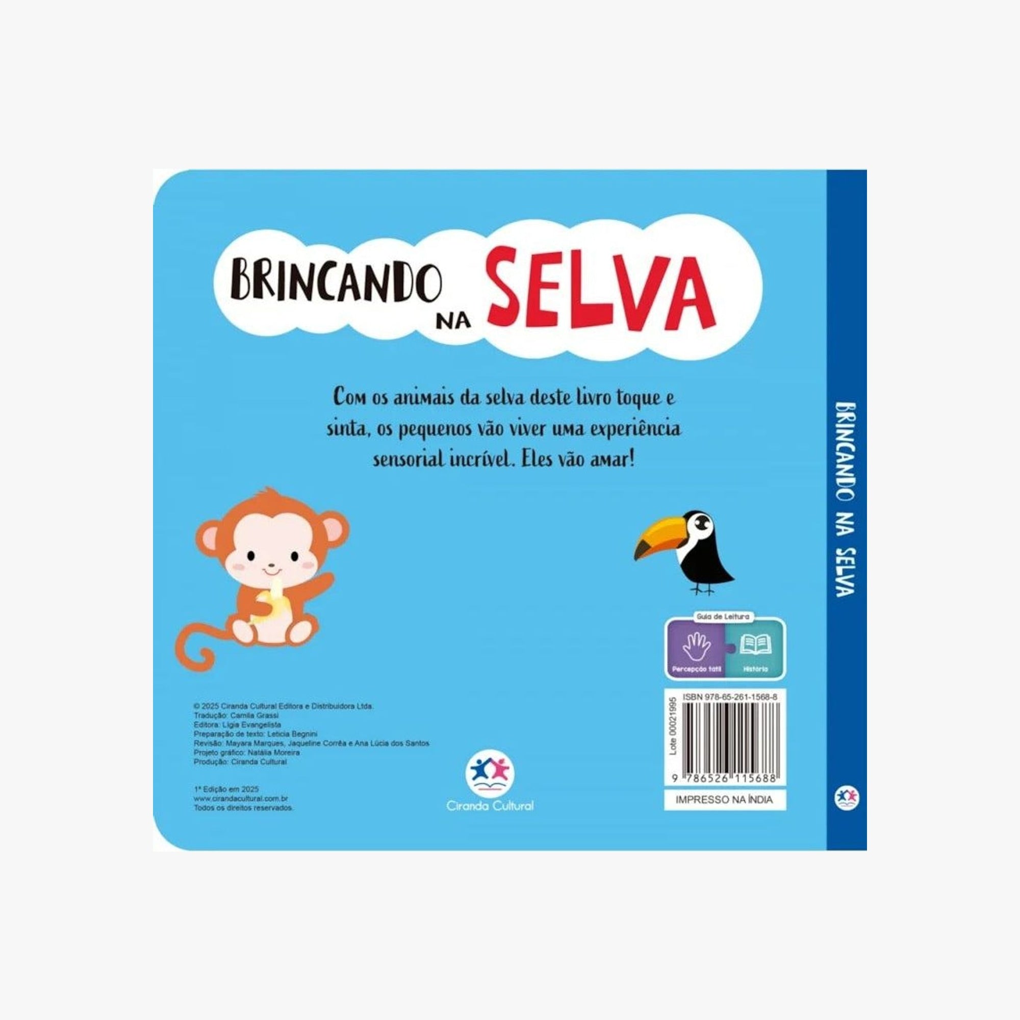 Livro Sensorial Brincando na Selva