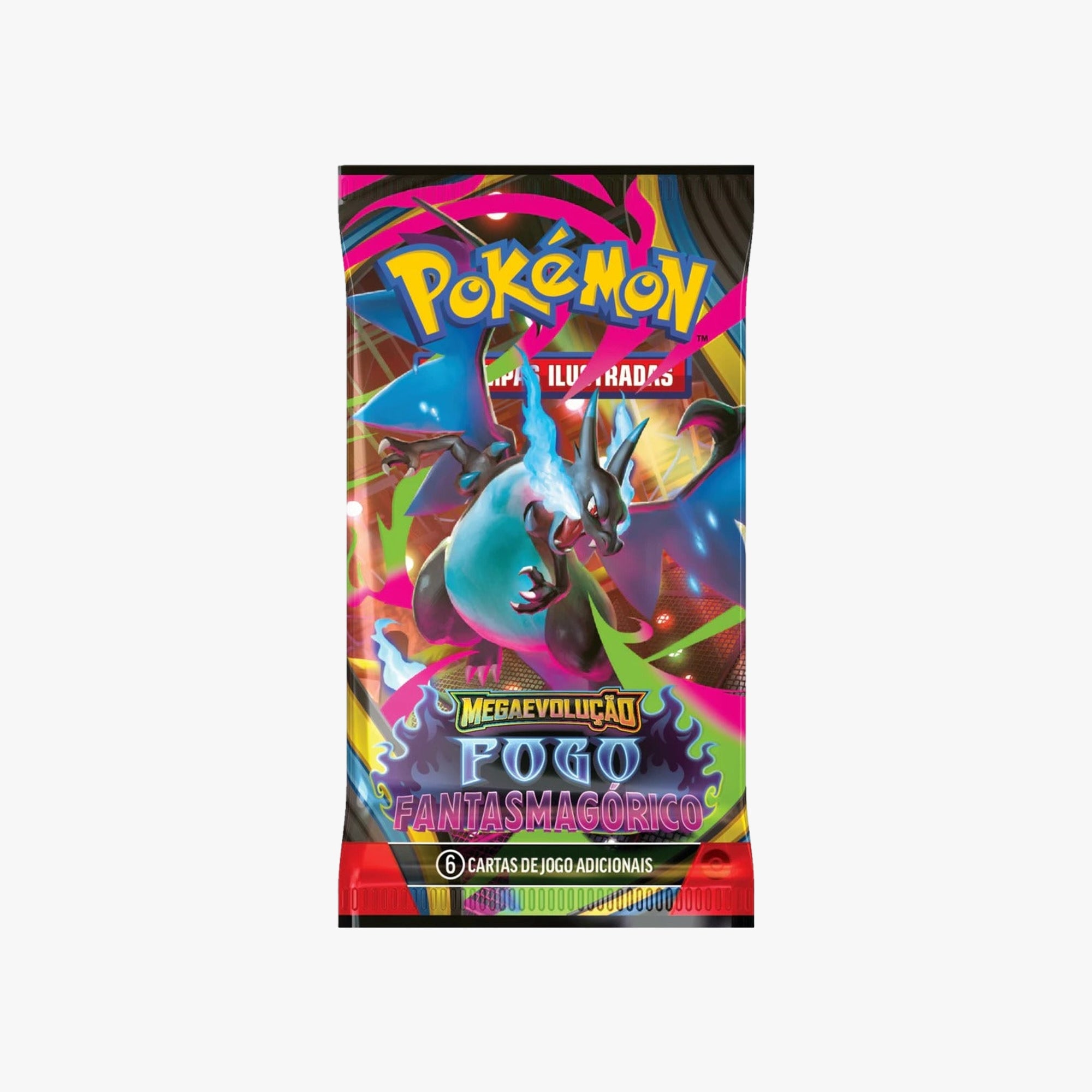 Cartinha Pokémon Sortida - Megaevolução Fogo Fantasmagórico