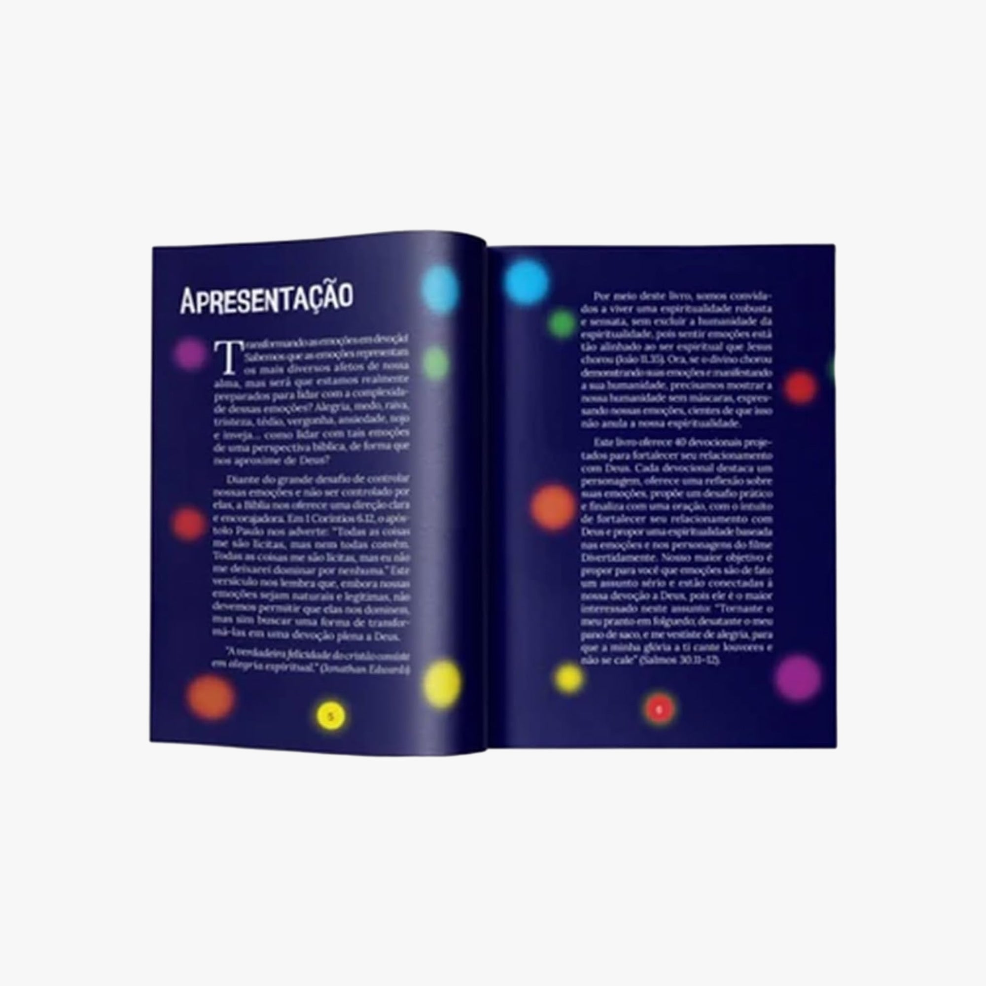 Contracapa do livro devocional 40 dias com Divertidamente da editora Penkal
