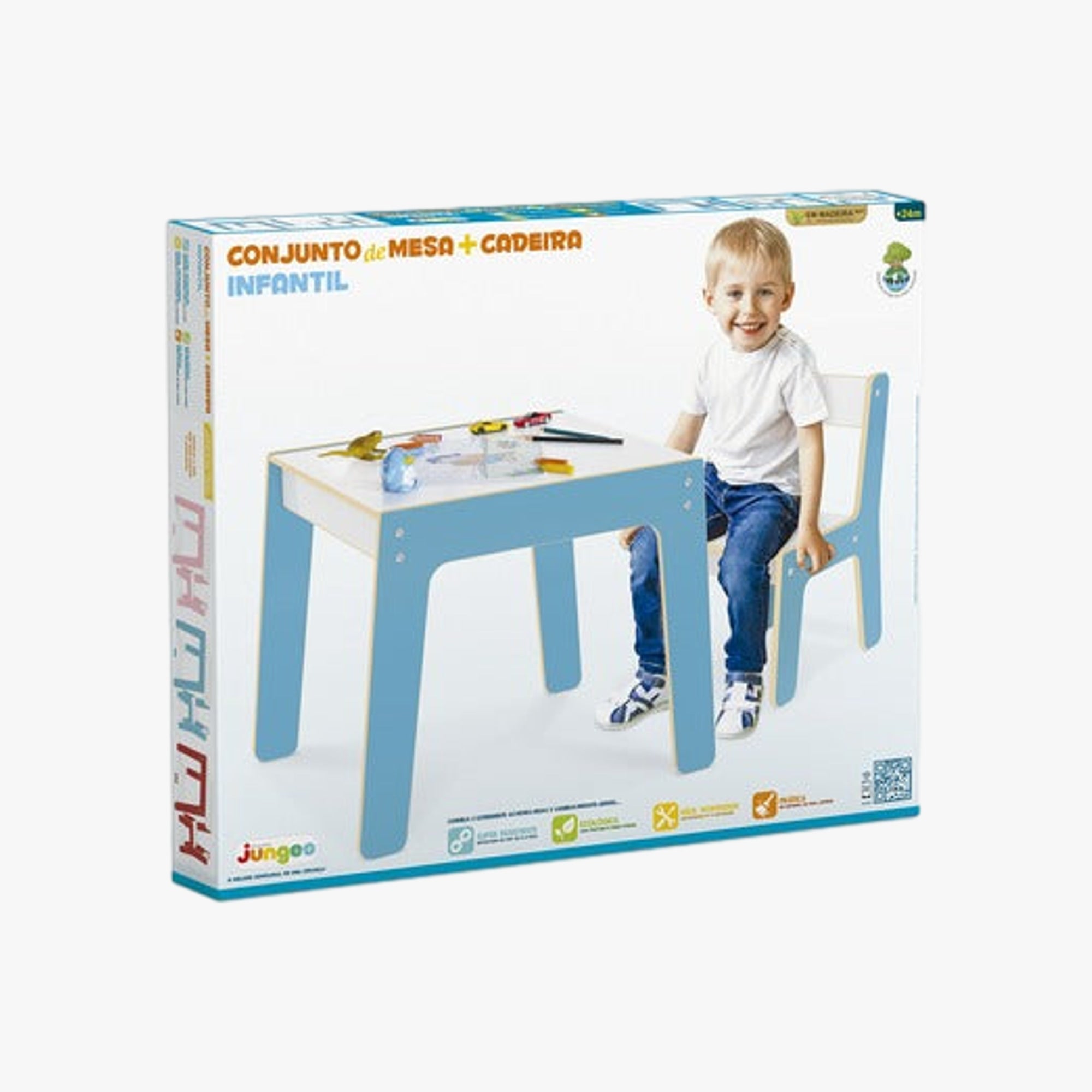 Conjunto Infantil Mesinha com Cadeira Azul