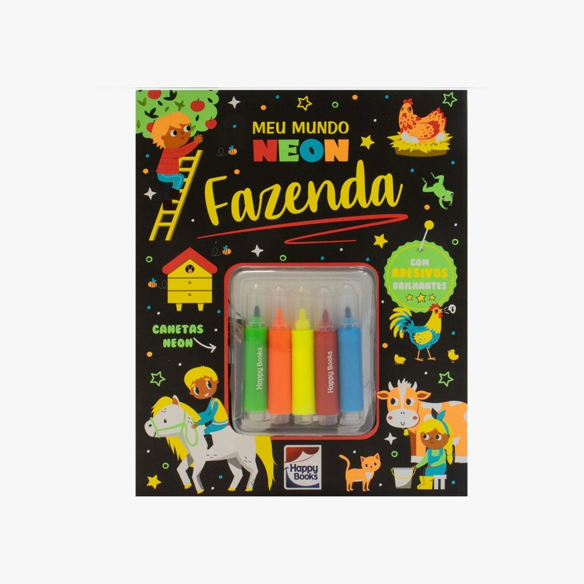 Livro de Colorir Neon Fazenda