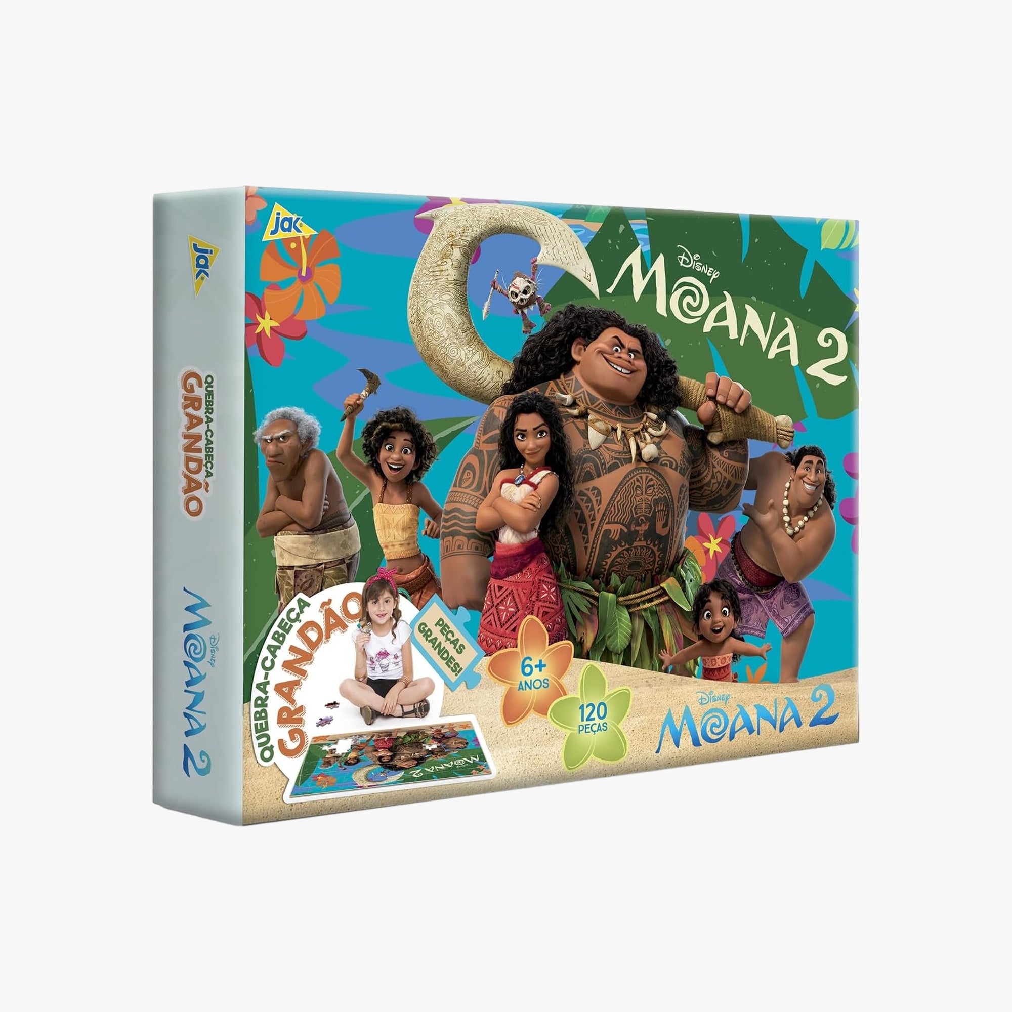 Quebra-Cabeça Infantil Grandão 120 Peças Moana 2