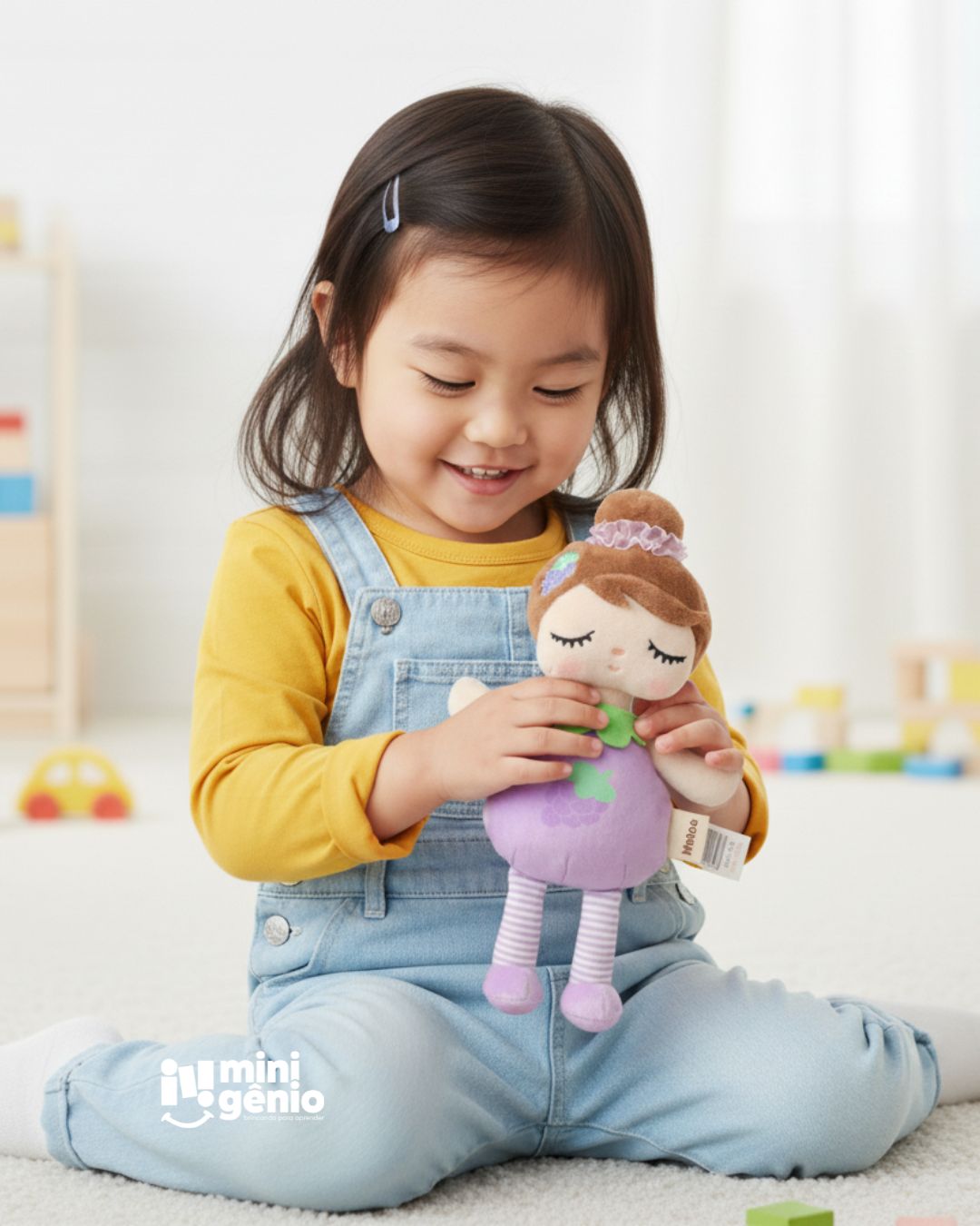 Mini Boneca Infantil de Pano Frutinha Uvinha