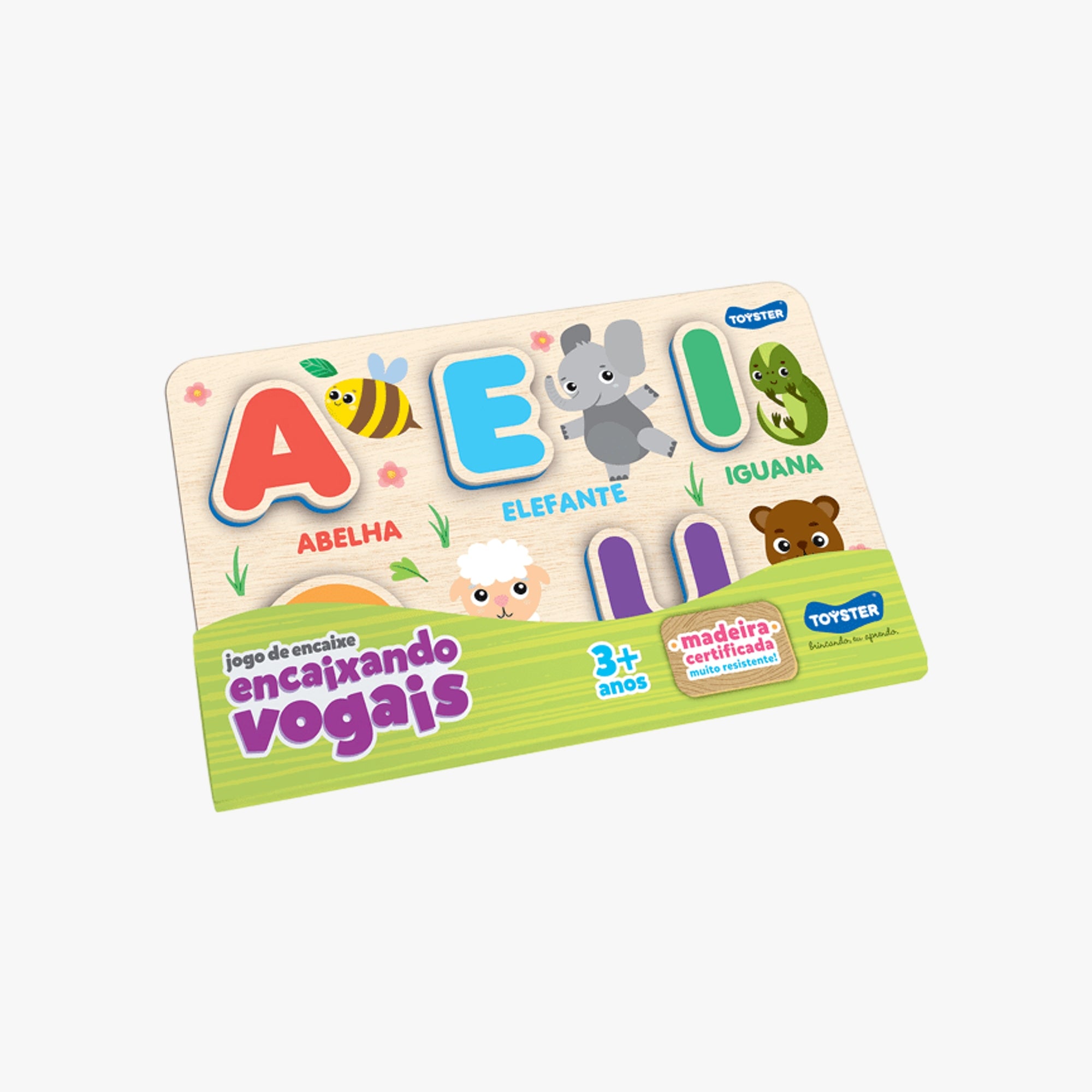 Quebra-Cabeça Infantil de Encaixe Vogais