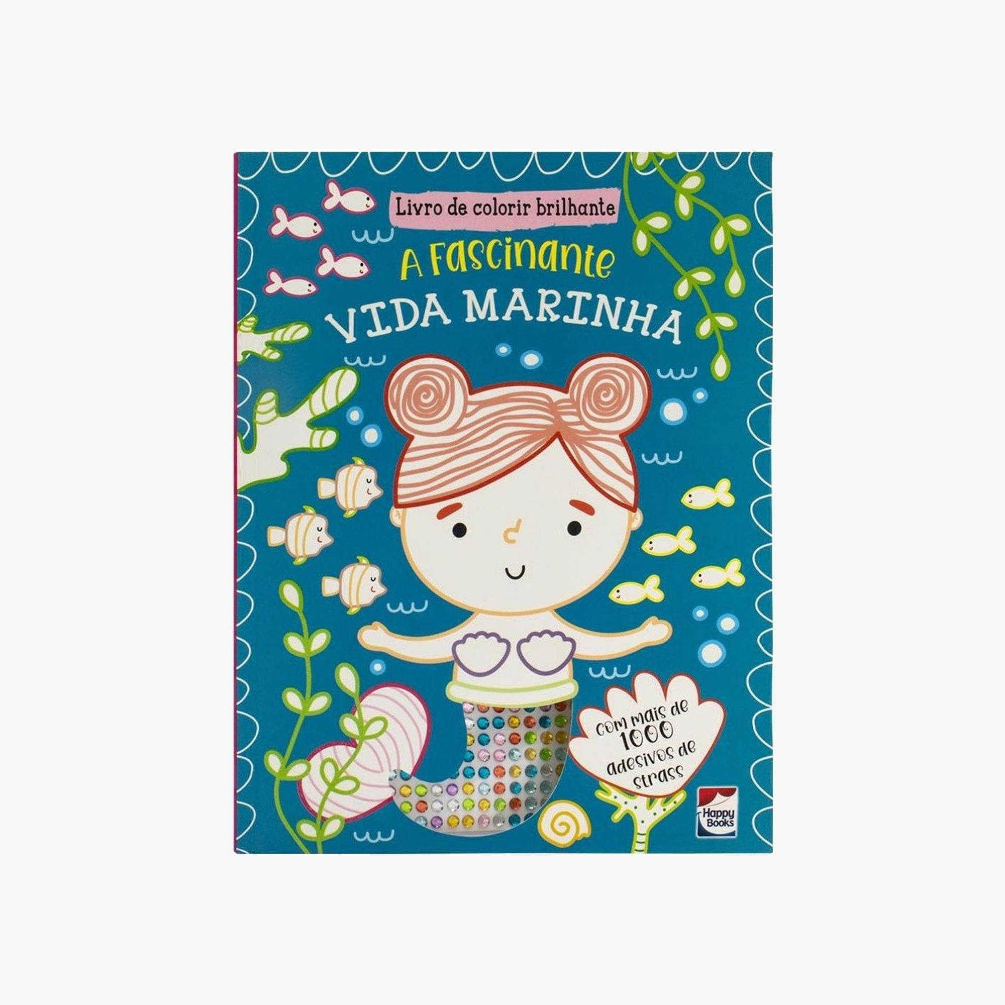 Livro de Colorir Brilhante Vida Marinha