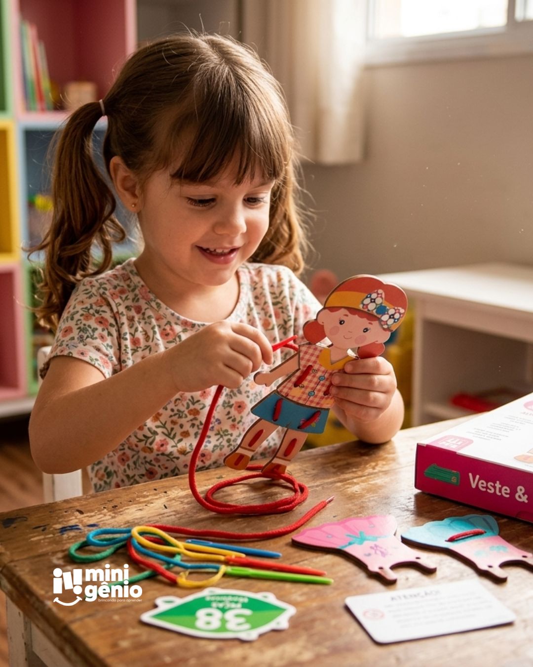 Brinquedo Pedagógico Alinhavo Veste e Brinca