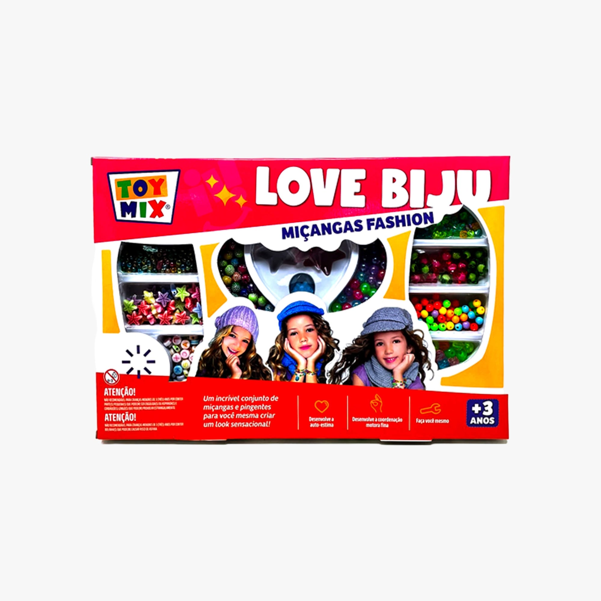 Kit Bijuteria Love Biju Miçangas Fashion Roxo
