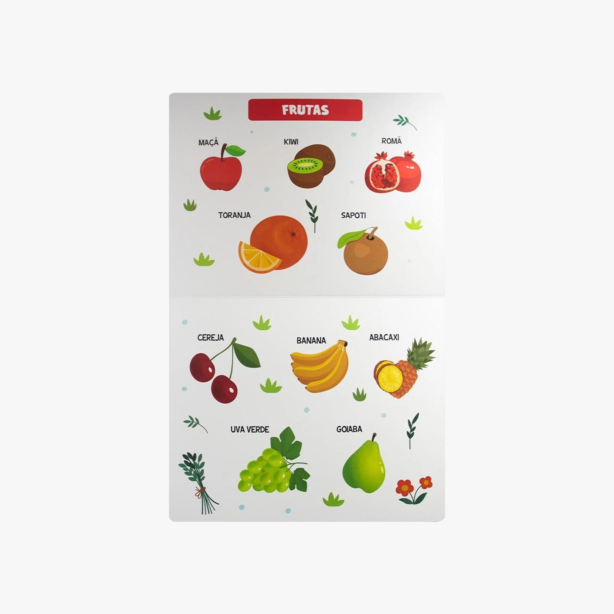 Livro-pad de Nomeação: Meus Primeiros Vegetais e Frutas