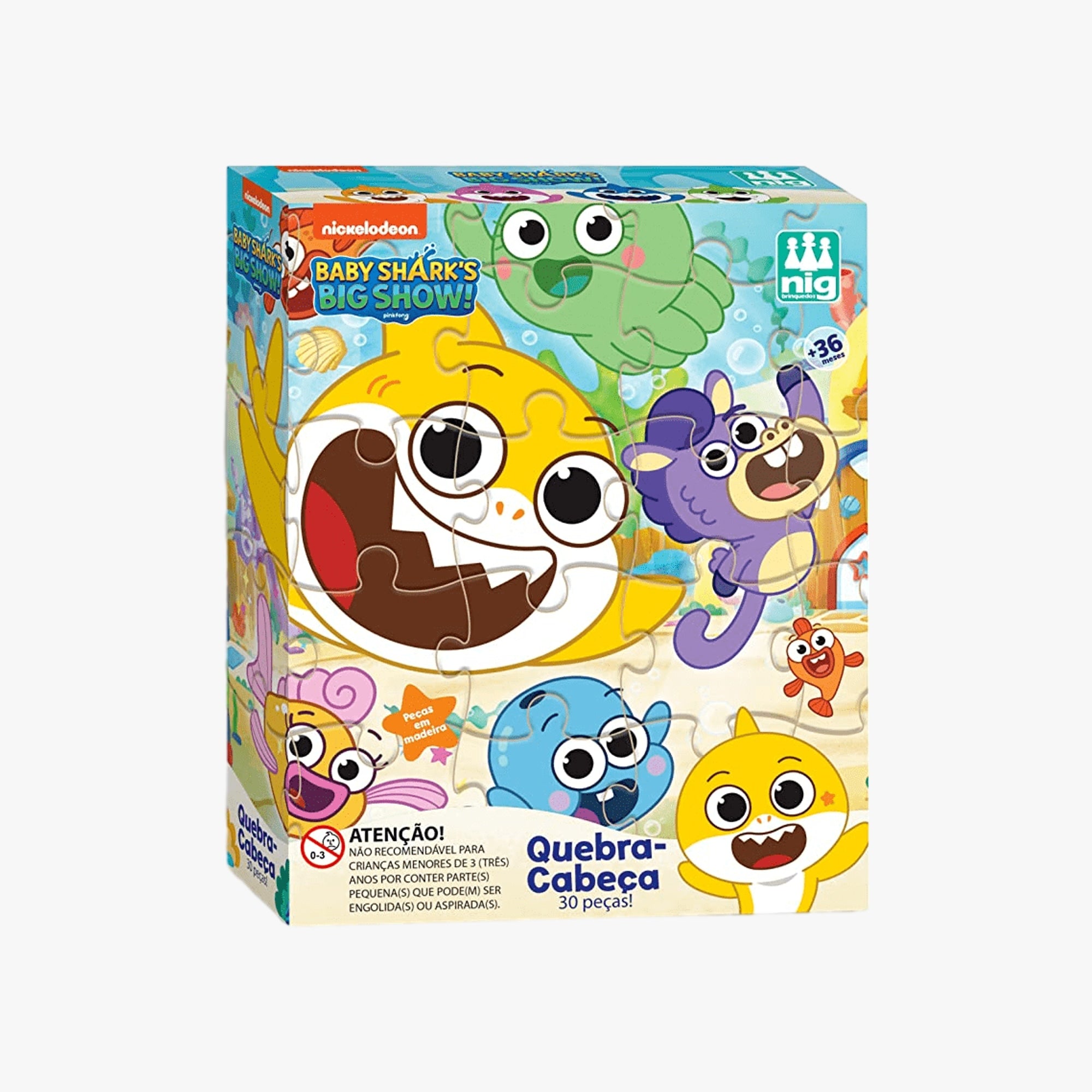 Quebra-Cabeça Infantil Baby Shark 30 Peças