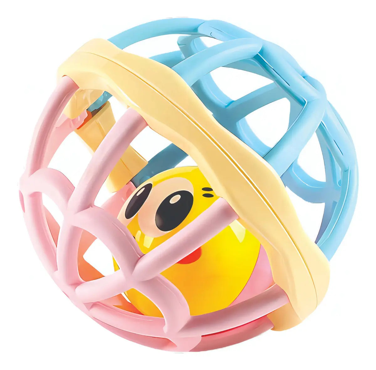 Brinquedo Bolinha Chocalho Macio Silicone Bebê Sensorial Com Mordedor