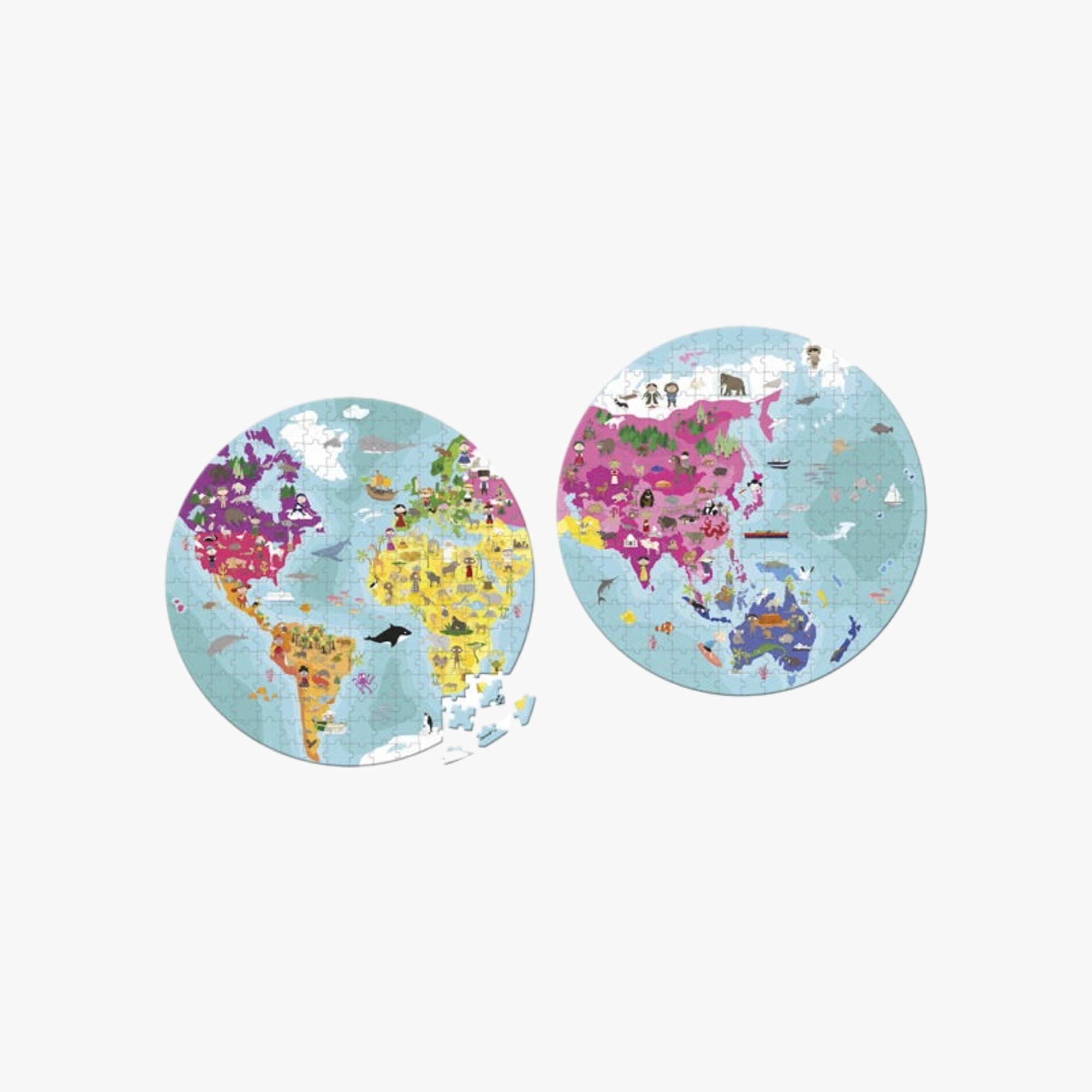Quebra-Cabeça Mapa Mundi Dupla Face 208 Peças