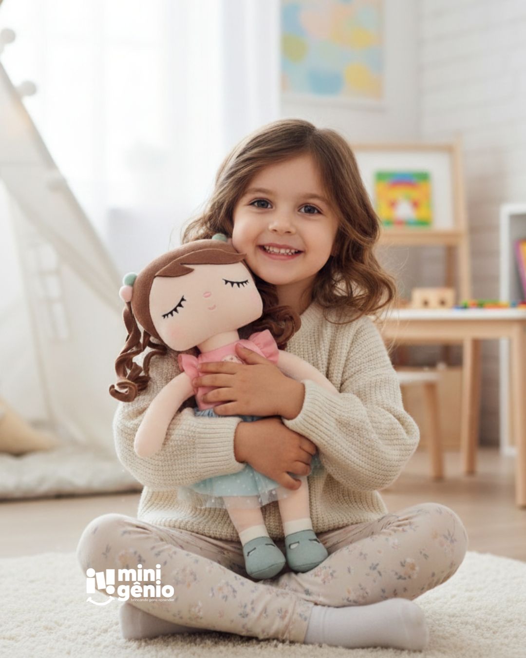 Boneca Infantil de Pano Metoo Candy School 33cm