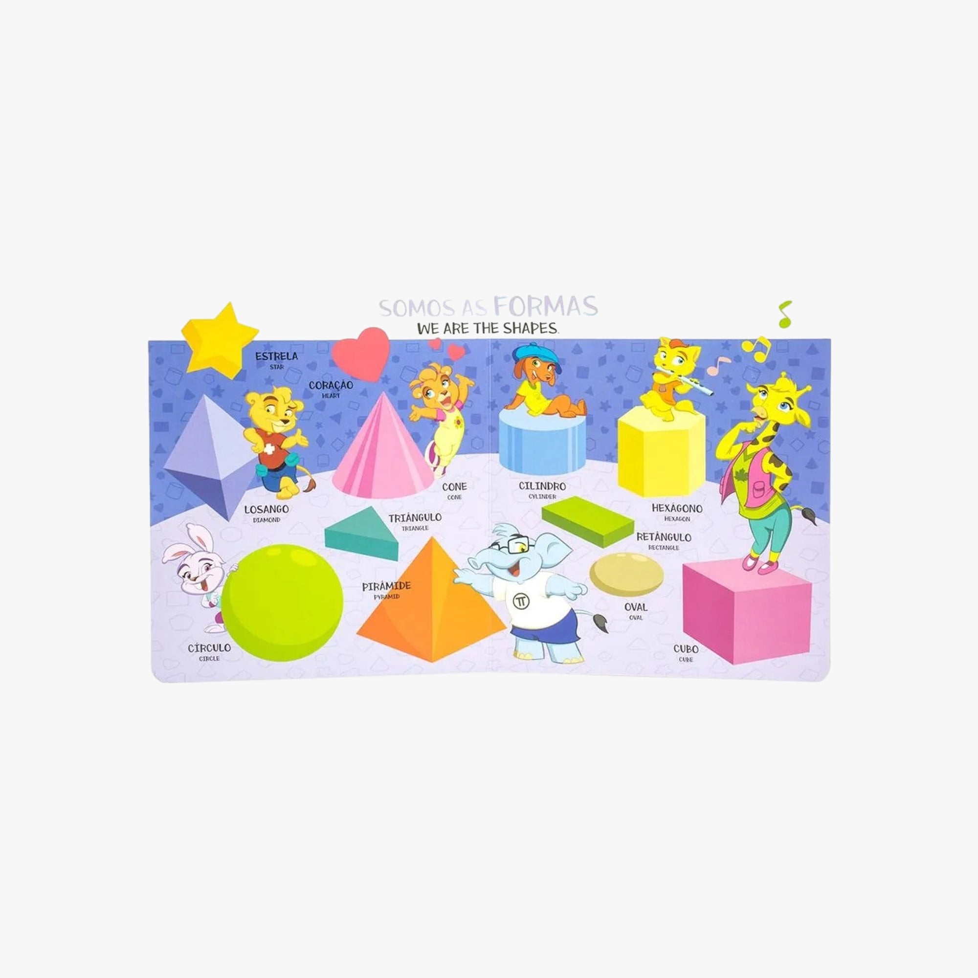 Livro Escolinha Primeiras Palavras: Formas Shapes