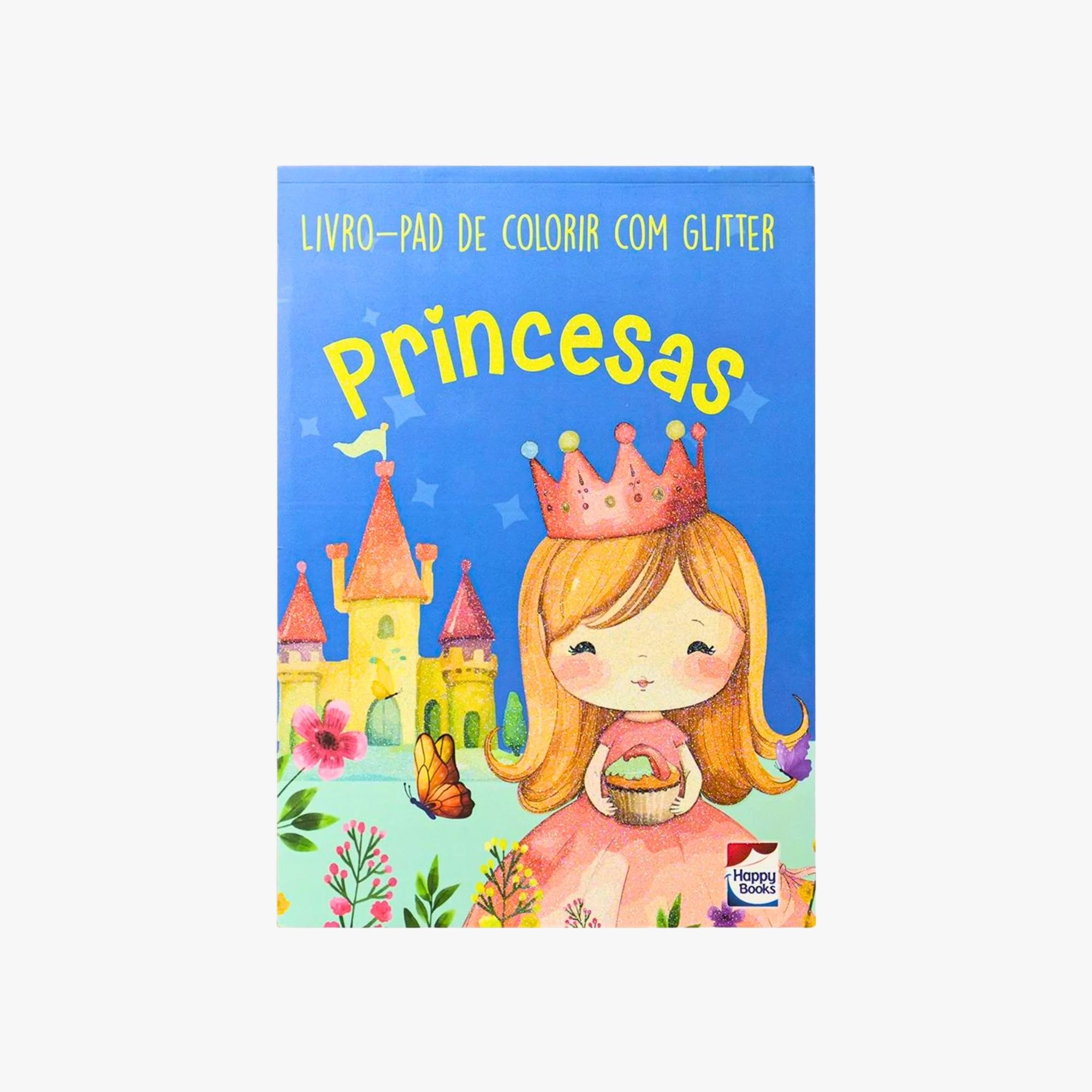 Livro-pad de colorir com Glitter: Princesas