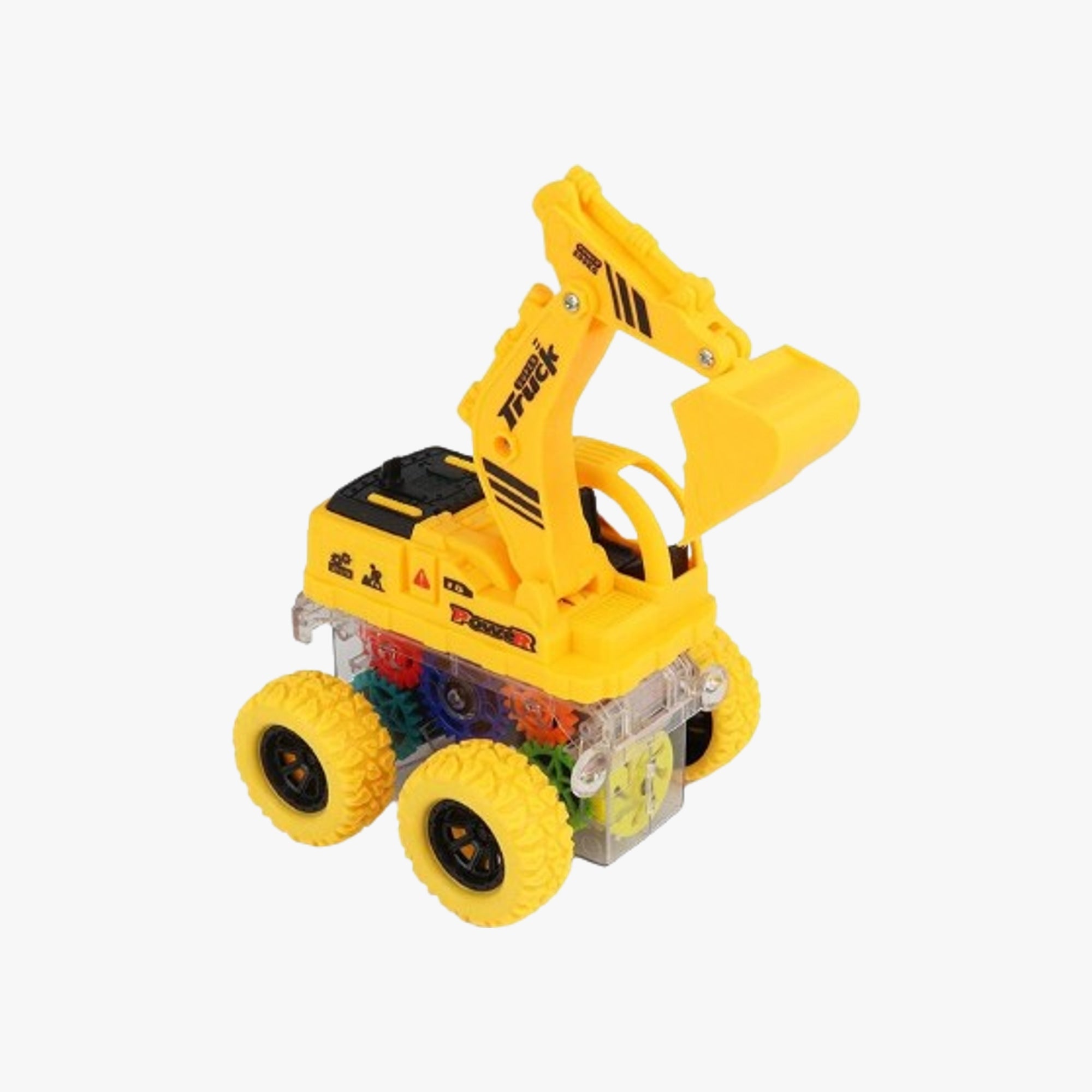 Trator de Fricção Plástico 4x4 360° Com Luz