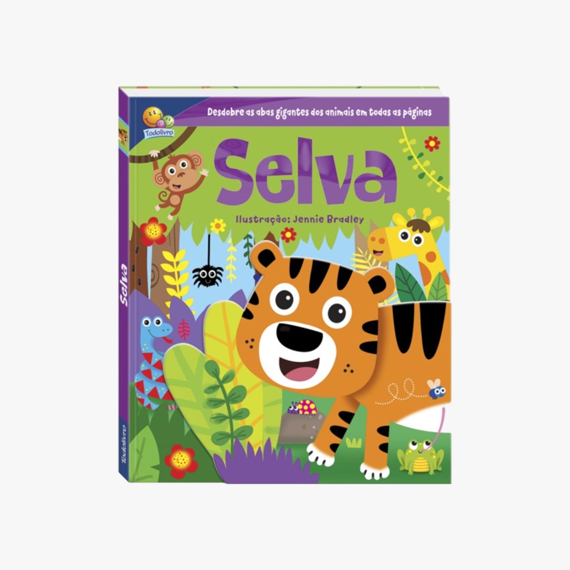 Livro Infantil Divertido Dobraduras Selva