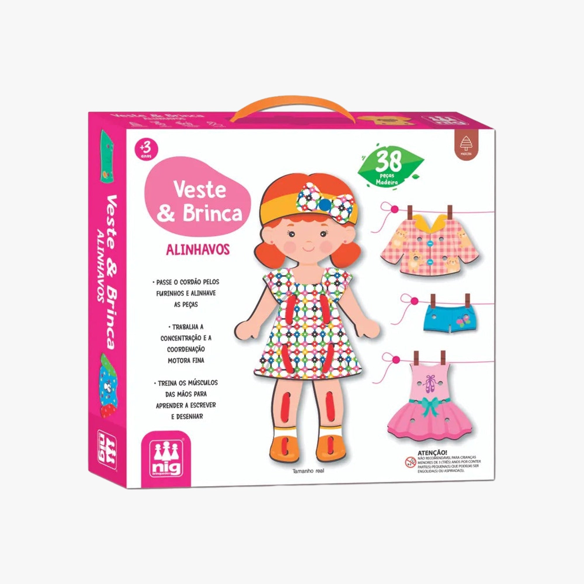 Brinquedo Pedagógico Alinhavo Veste e Brinca