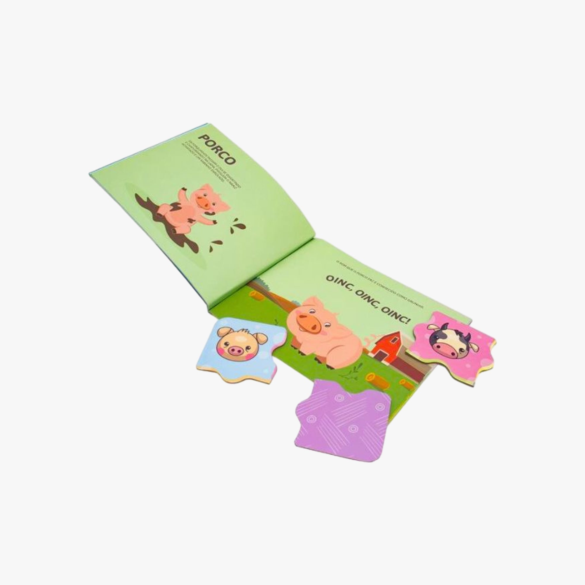 Kit Quebra-Cabeça e Livro Fazenda