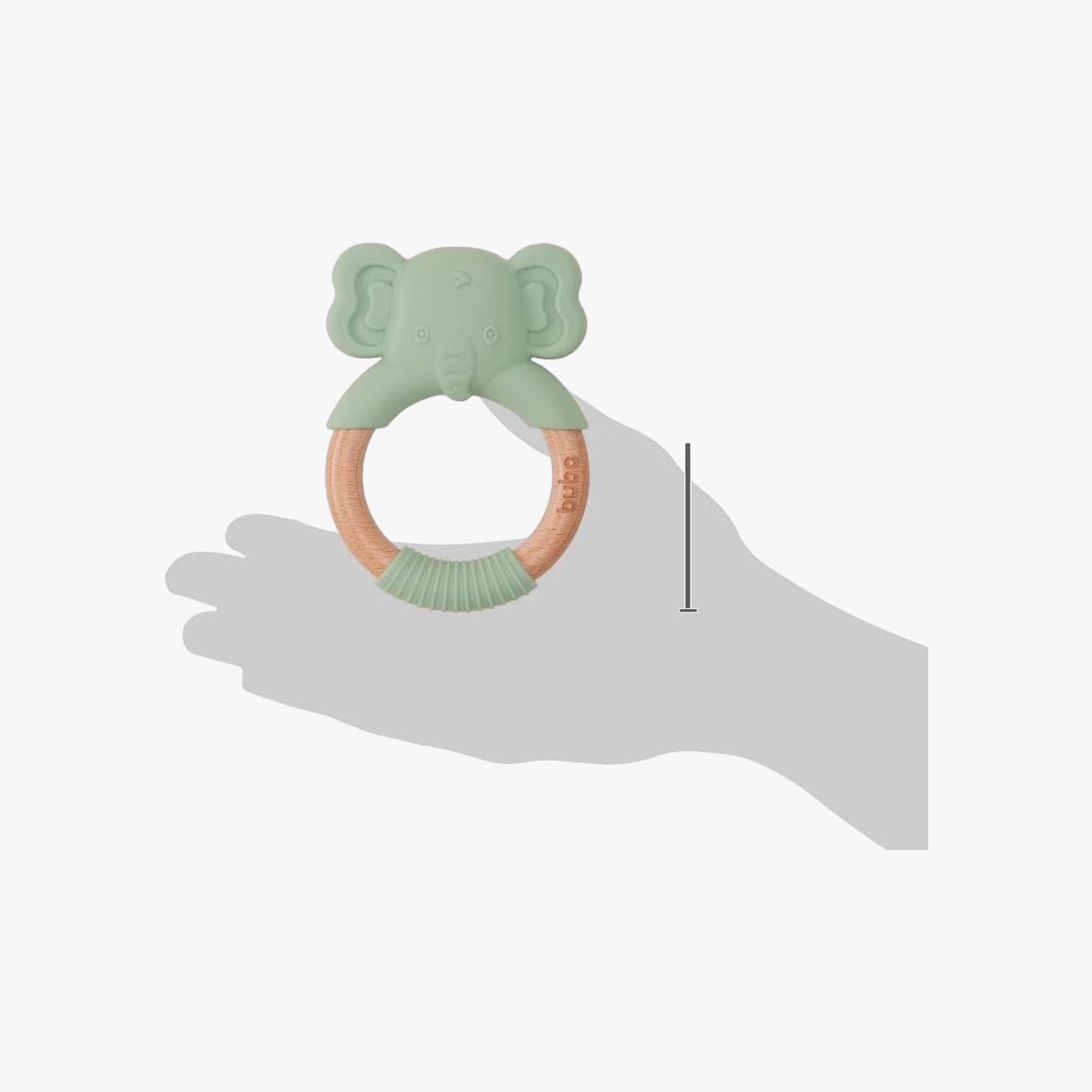 Mordedor para Bebê em Silicone Elefante Verde