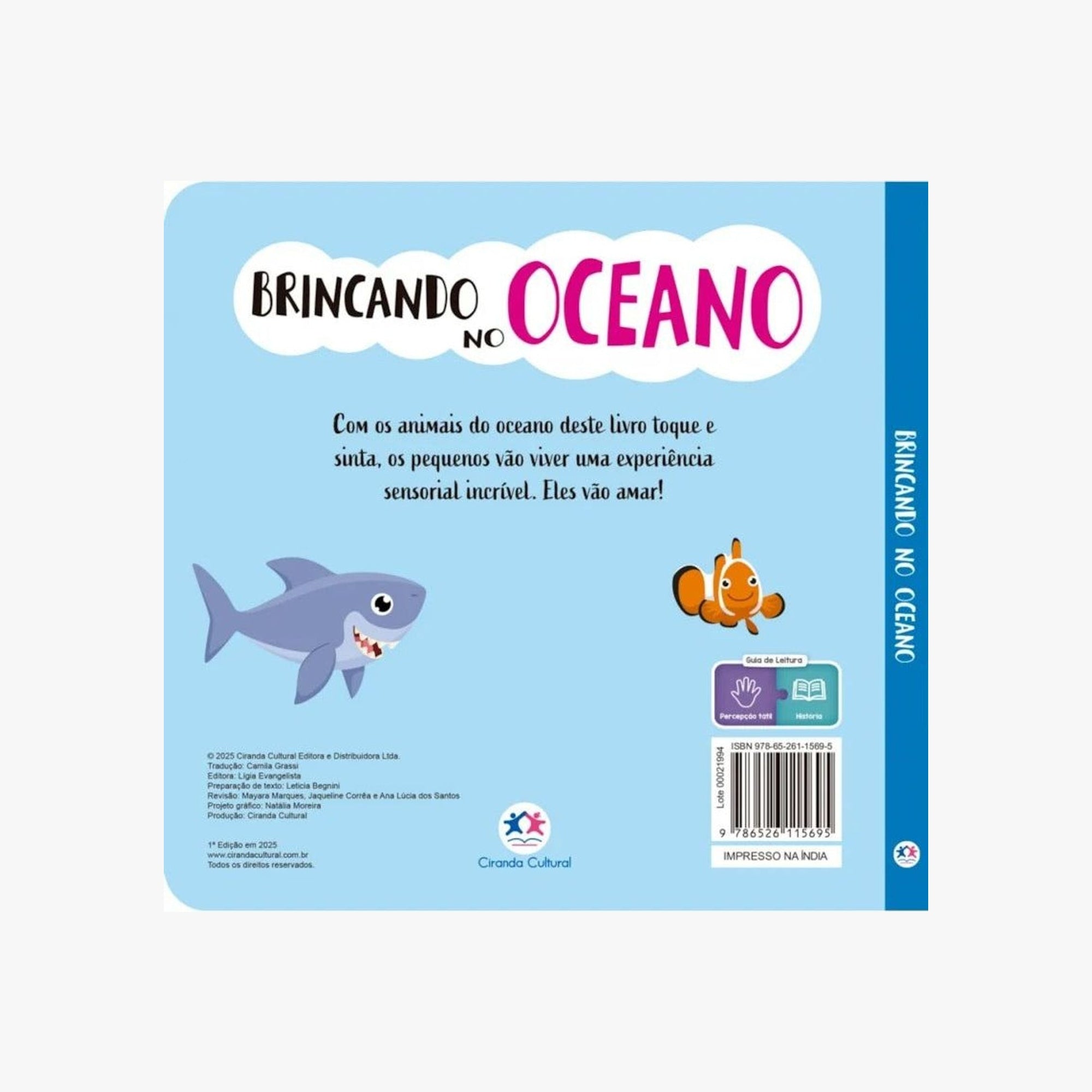 Livro Sensorial Brincando no Oceano