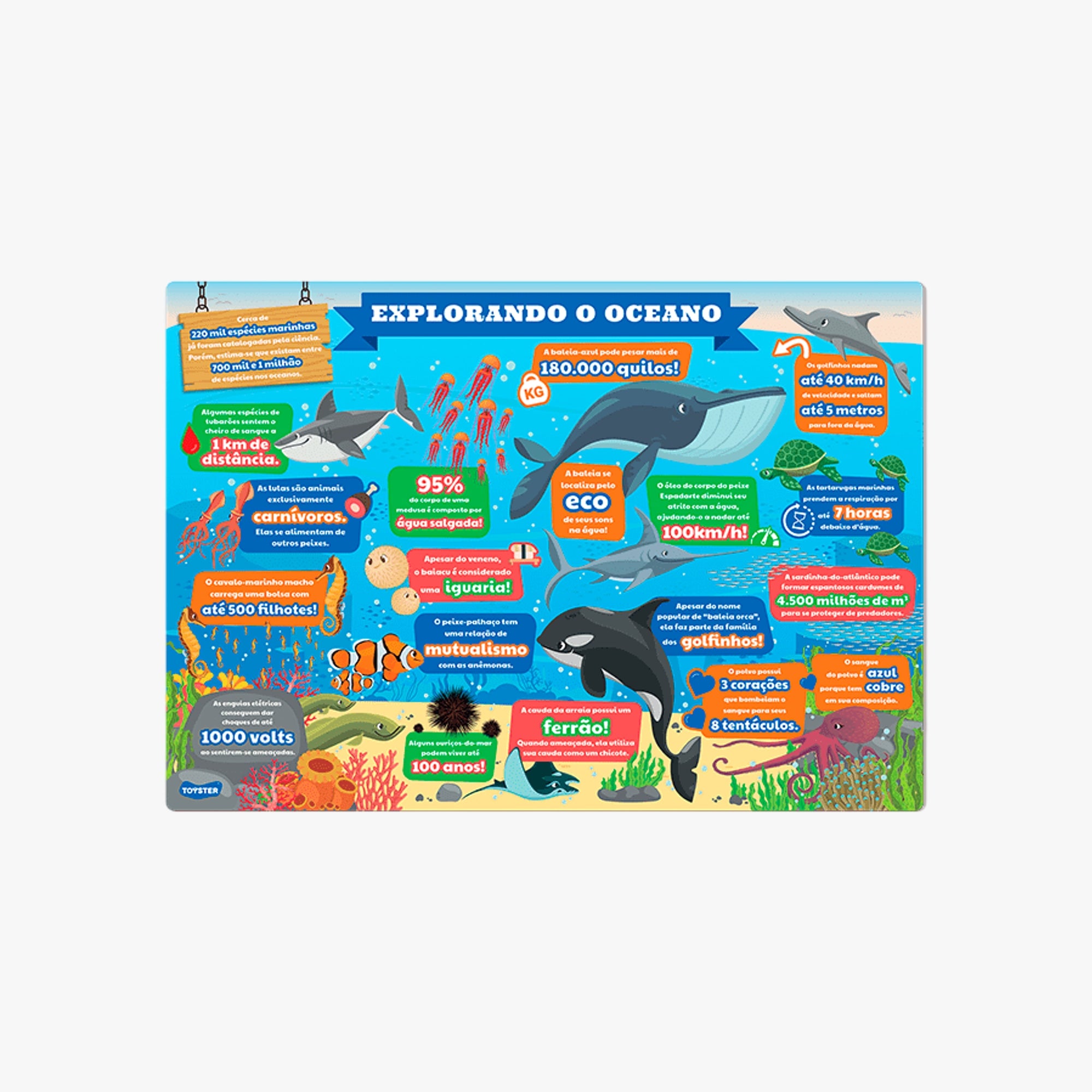 Explorando o Oceano  Quebra-cabeça 120 Peças Grandão